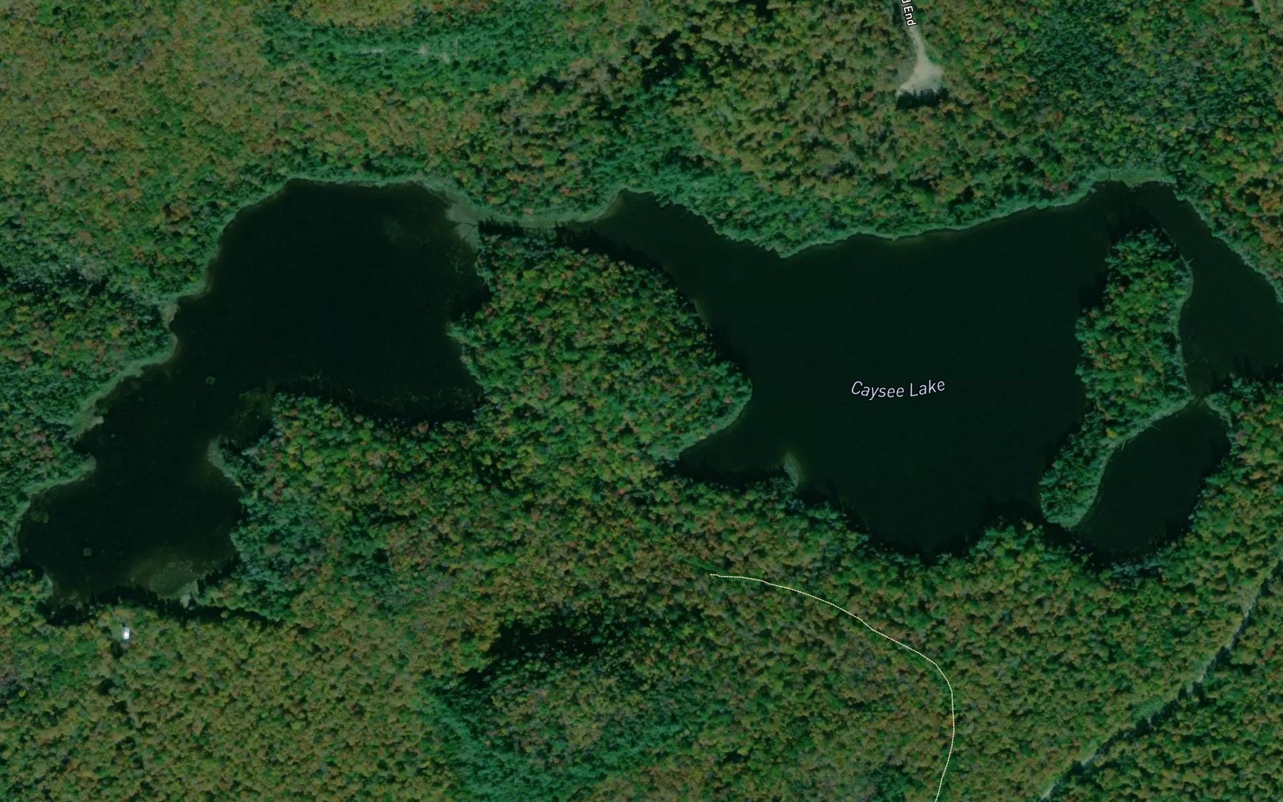 Satellite map of the Caysee Lake