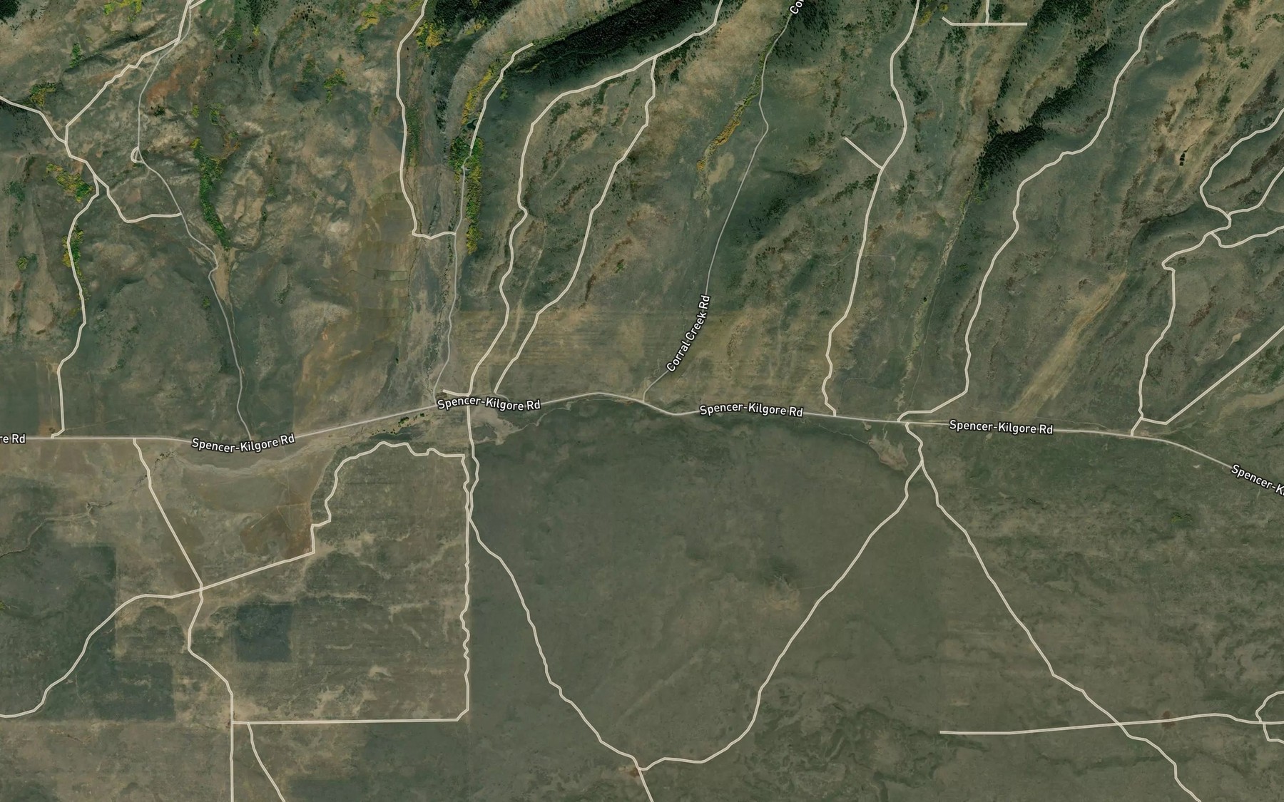 Satellite map of the Spring Creek