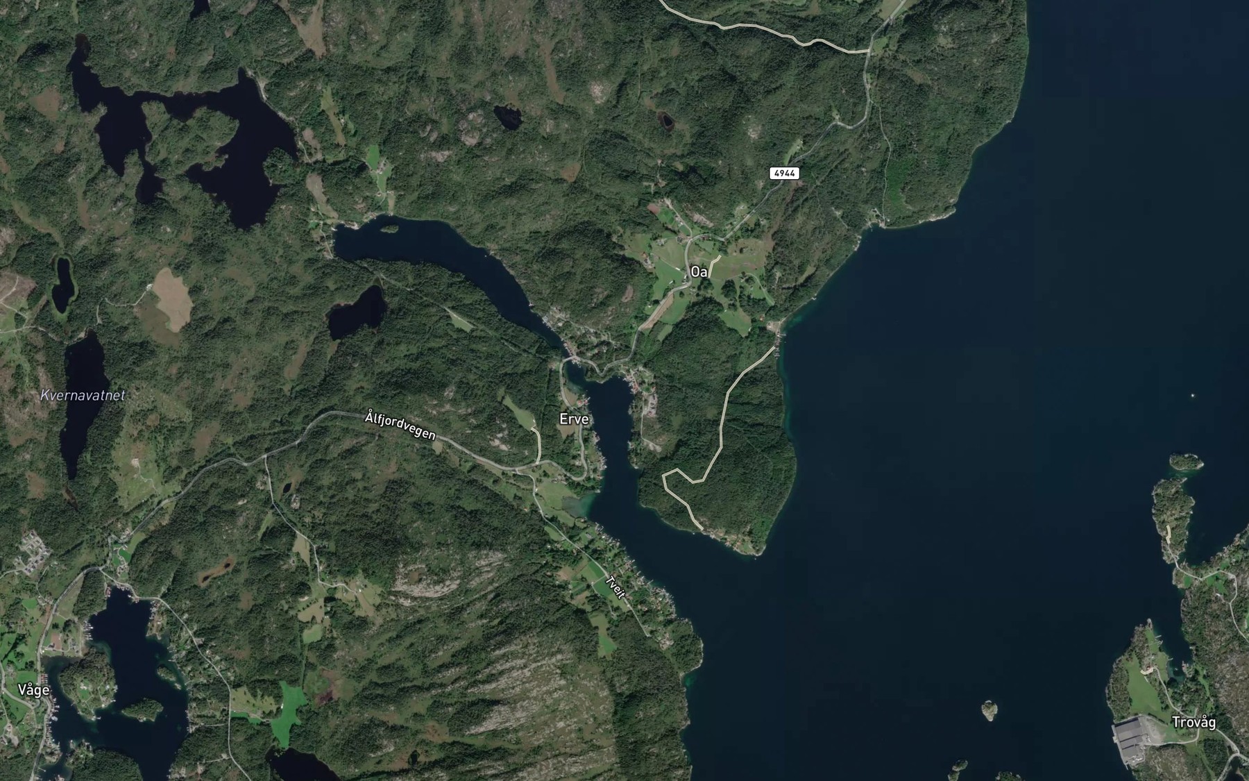 Satellite map of the Straumvika
