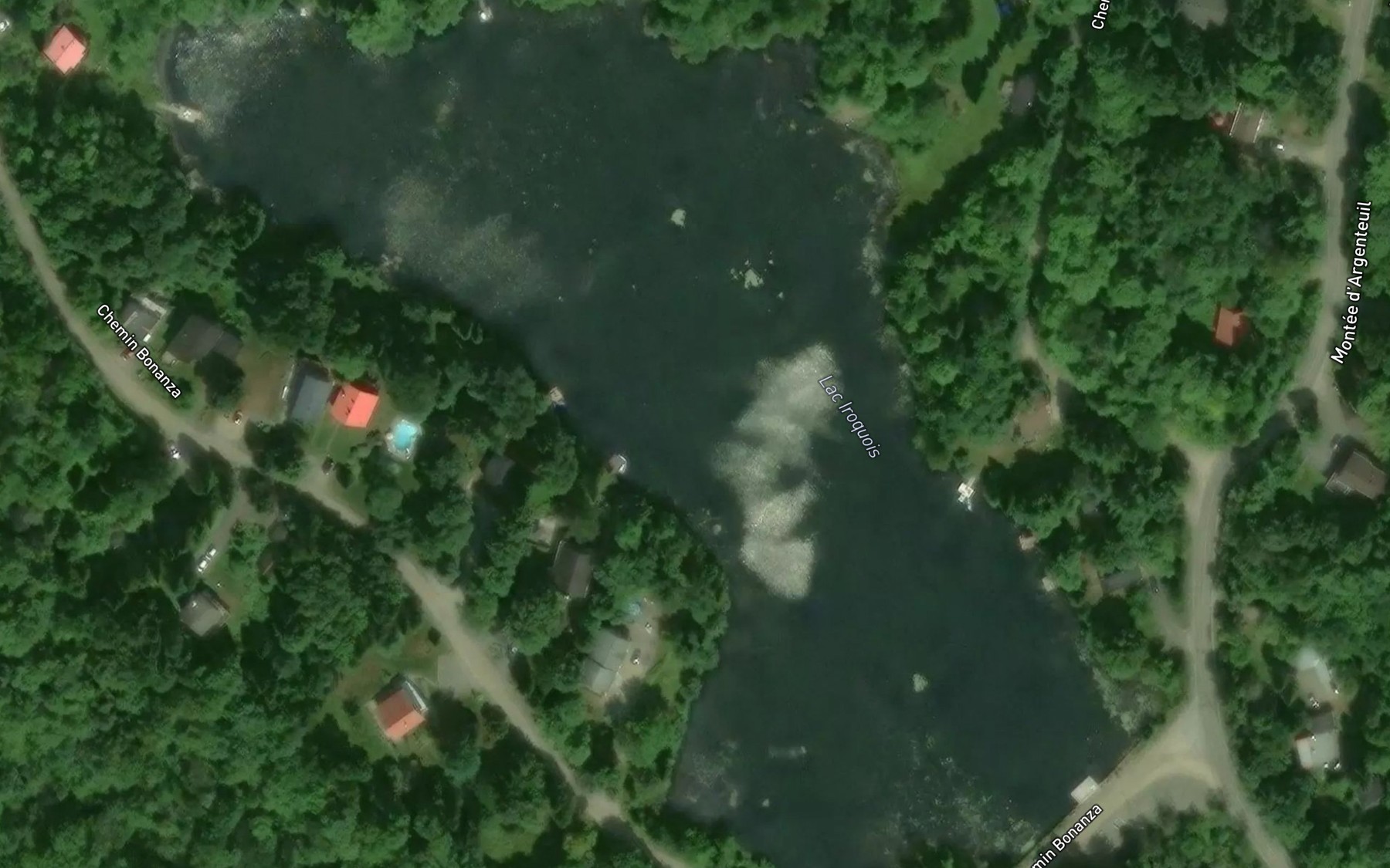 Satellite map of the Lac Iroquois