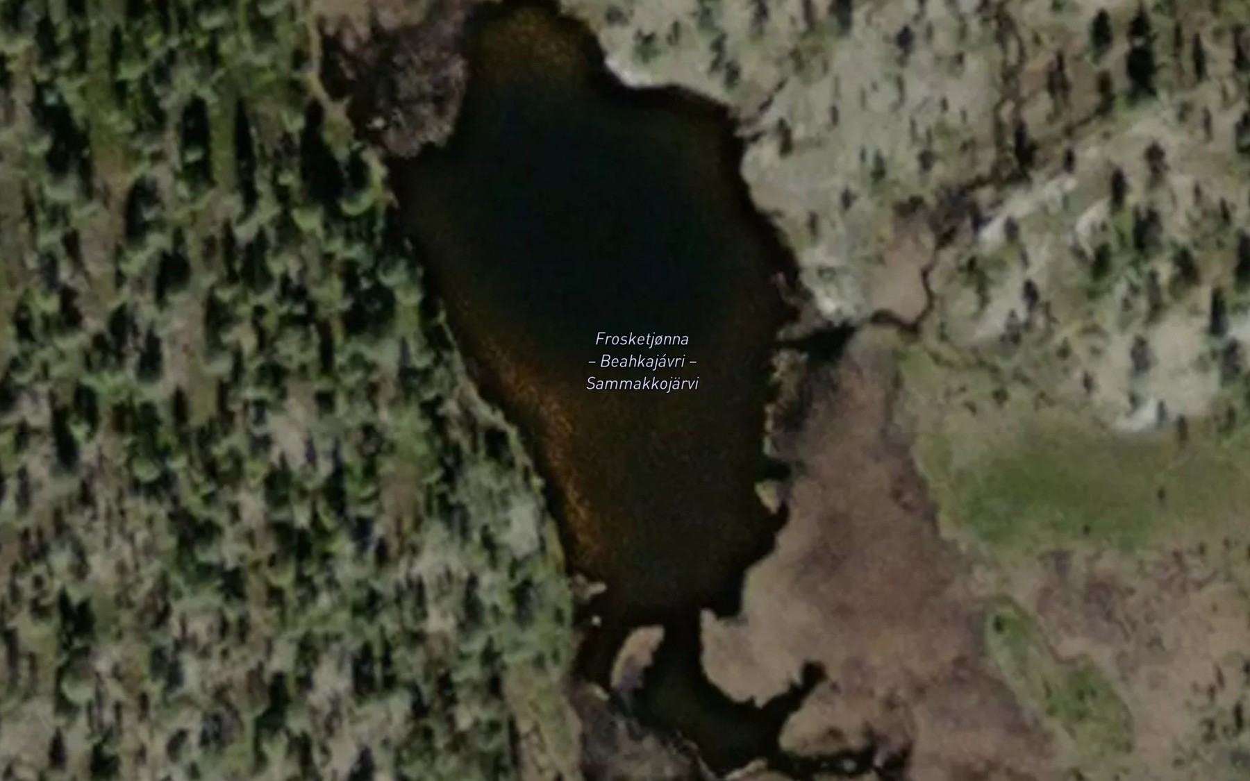 Satellite map of the Beahkajavri