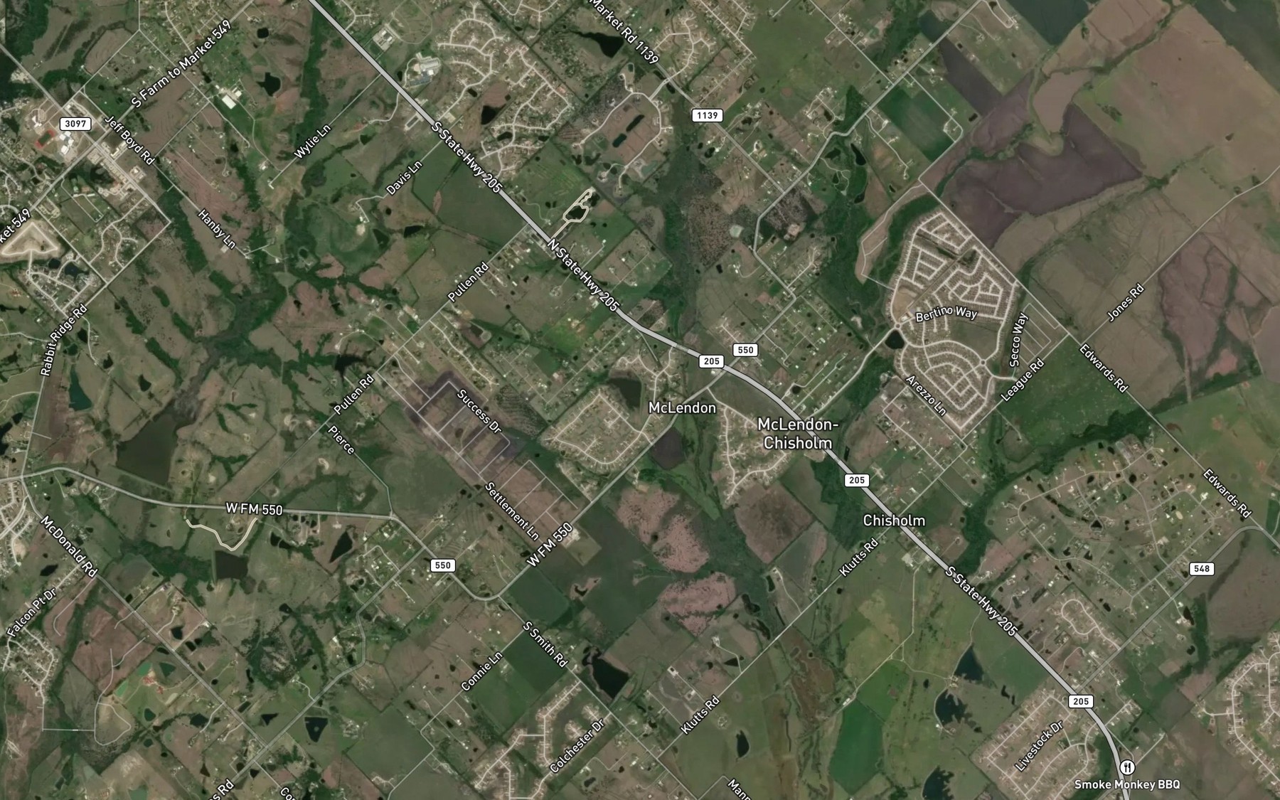 Satellite map of the Soil Conservation Service Site 8 Reservoir