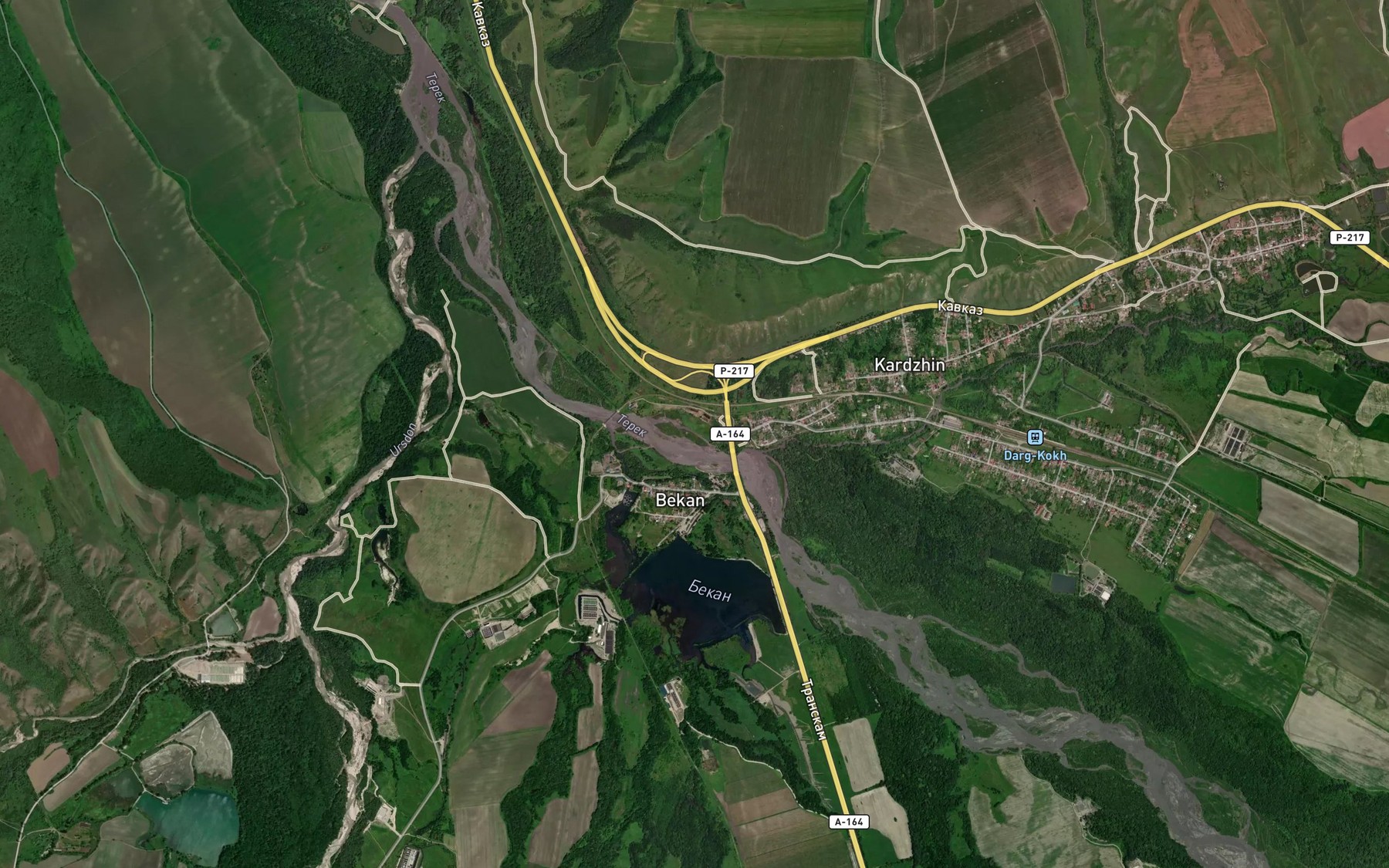 Satellite map of the Kardzhin