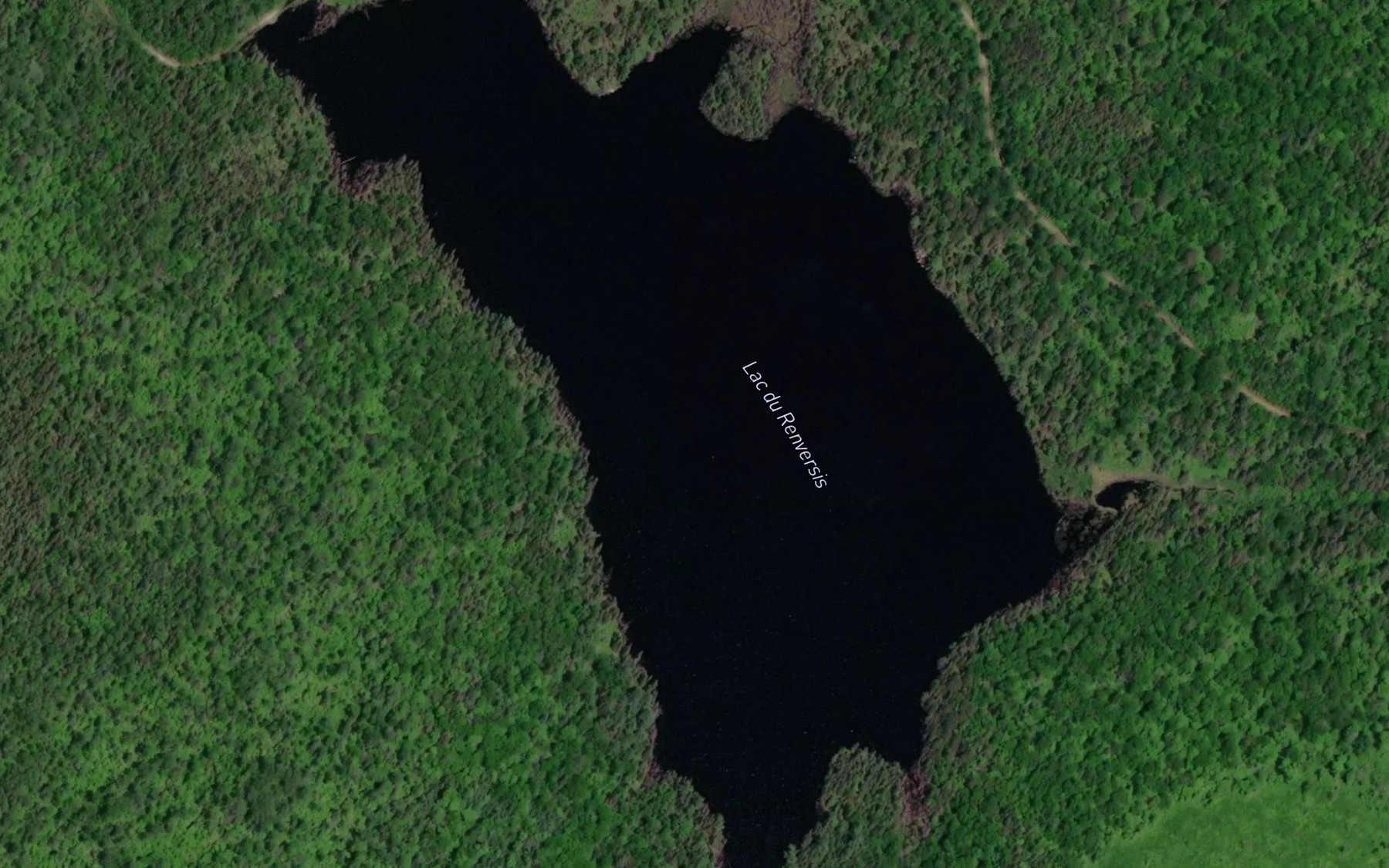 Satellite map of the Lac du Renversis