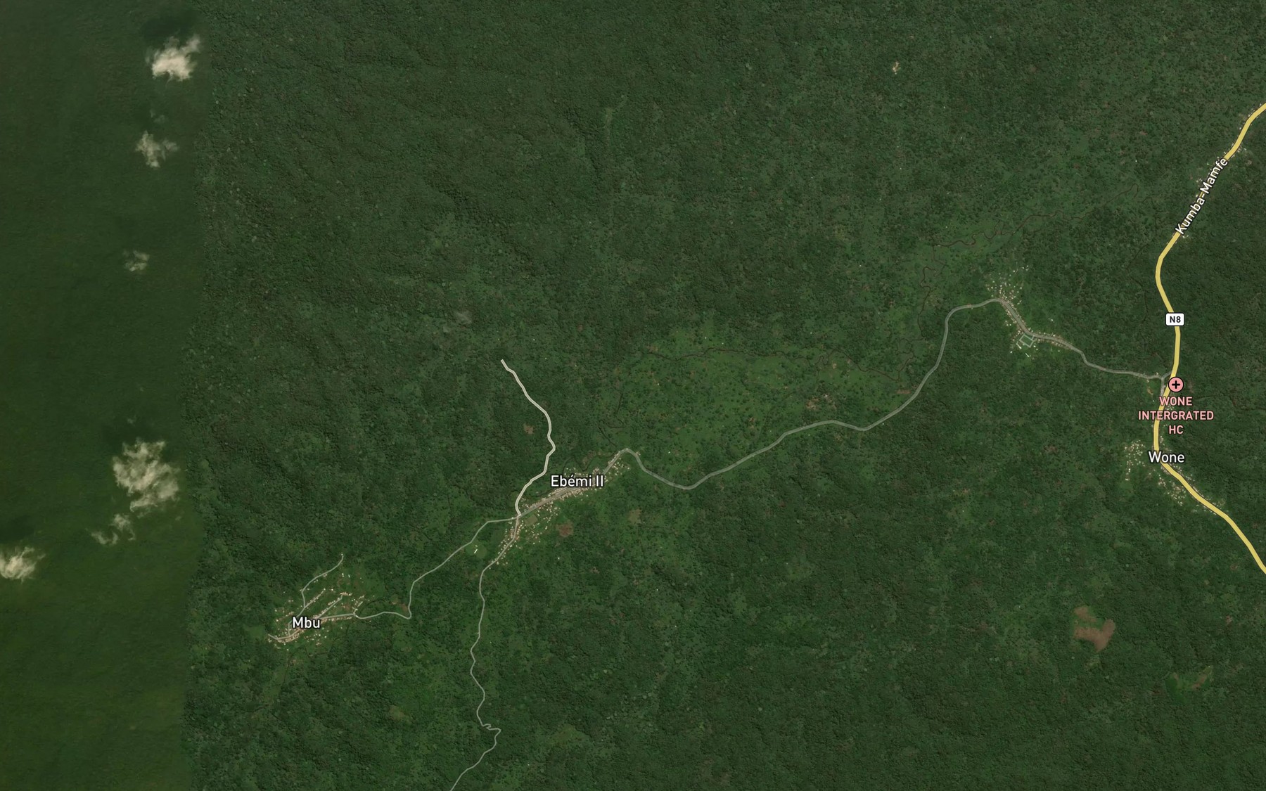 Satellite map of the Musongue