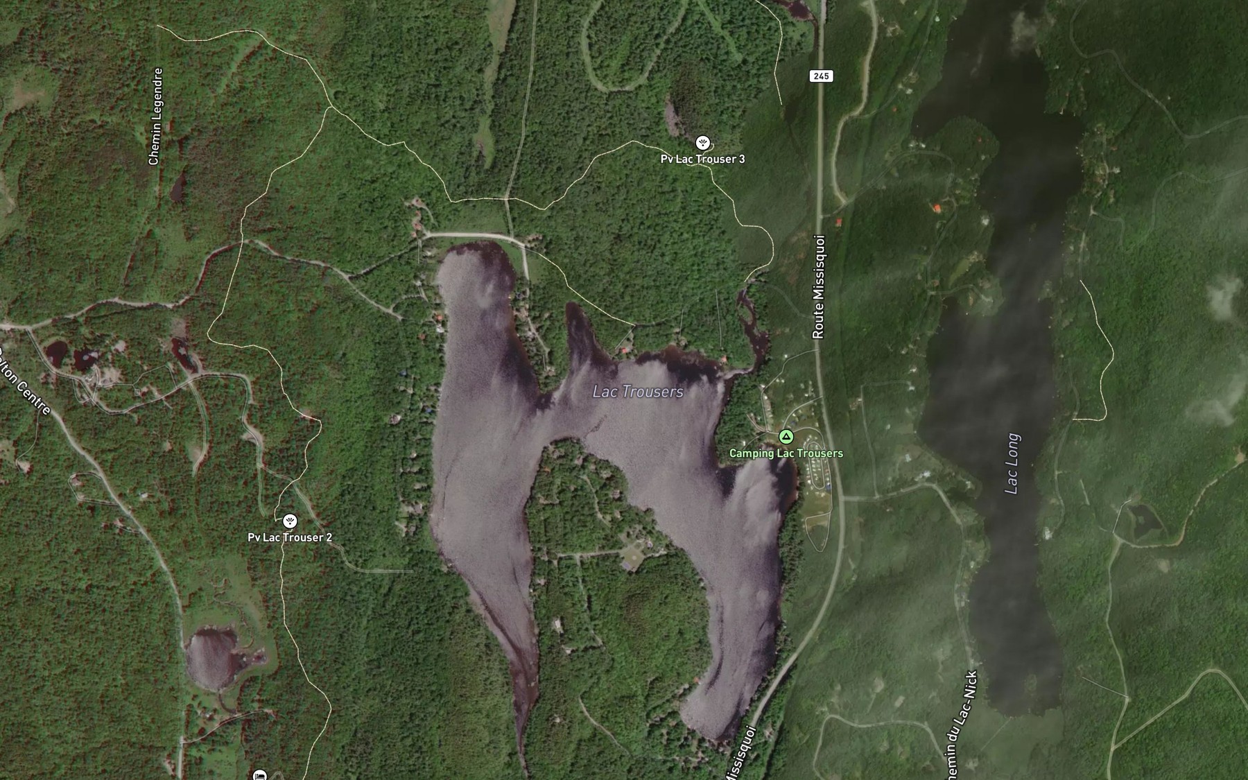 Satellite map of the Lac Trousers