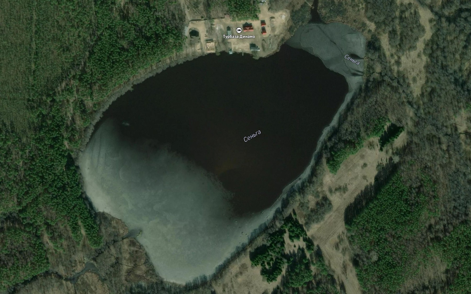 Satellite map of the Ozero Sen'ga