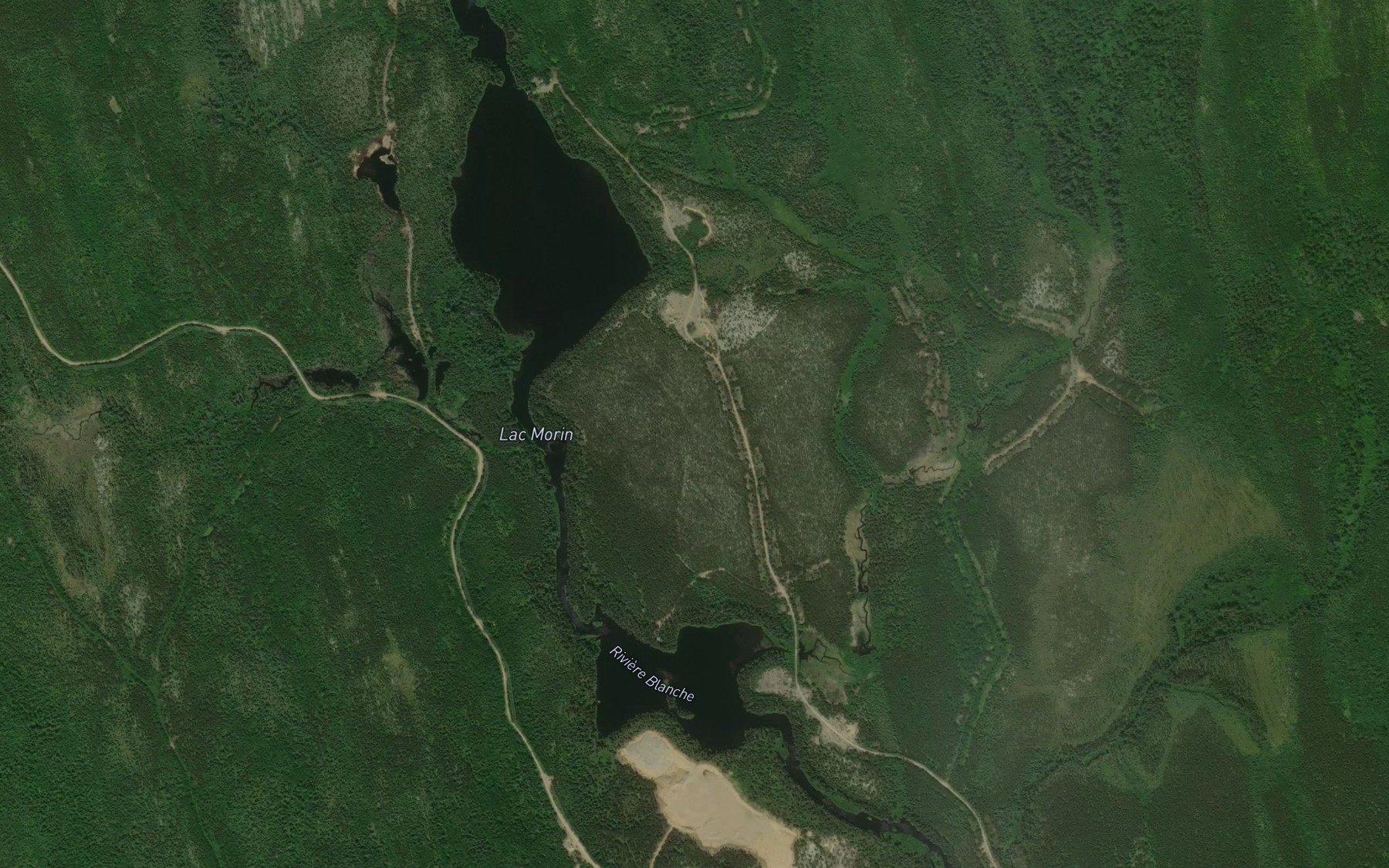 Satellite map of the Lac Morin