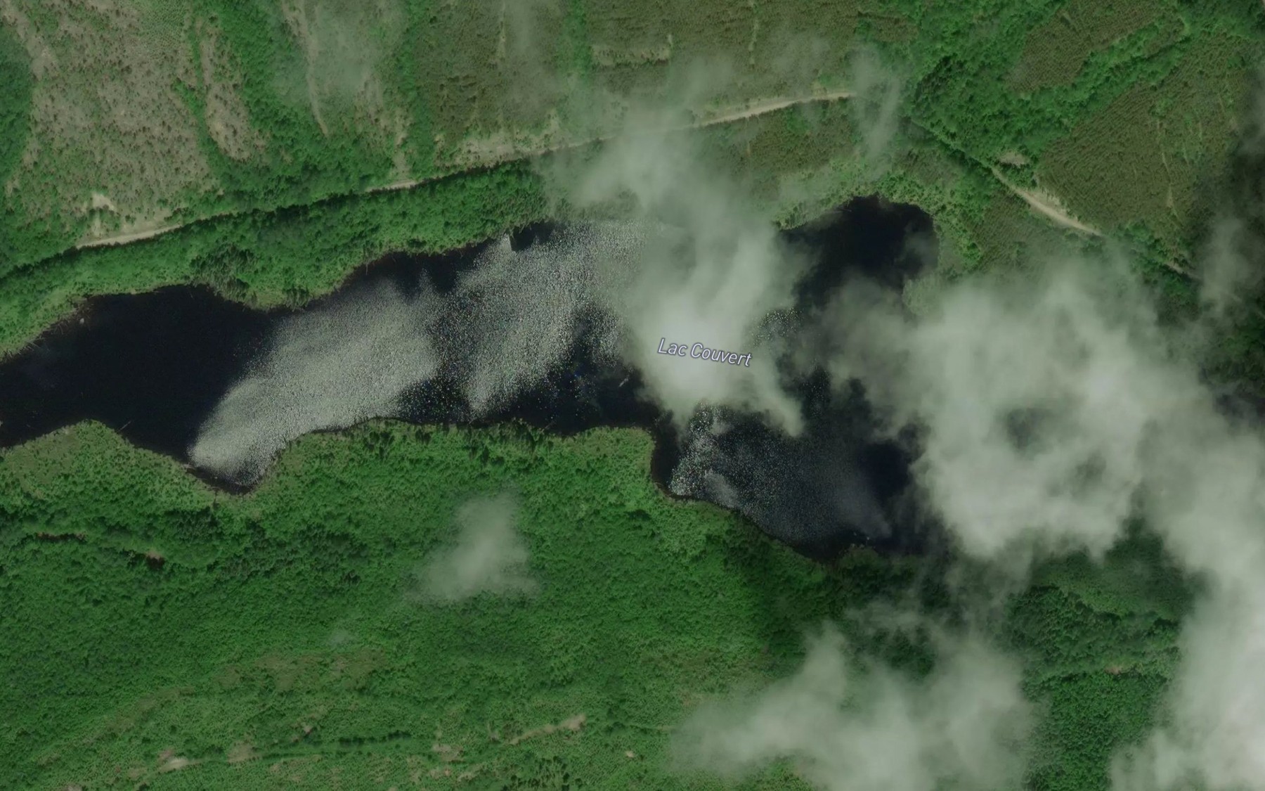 Satellite map of the Lac Couvert