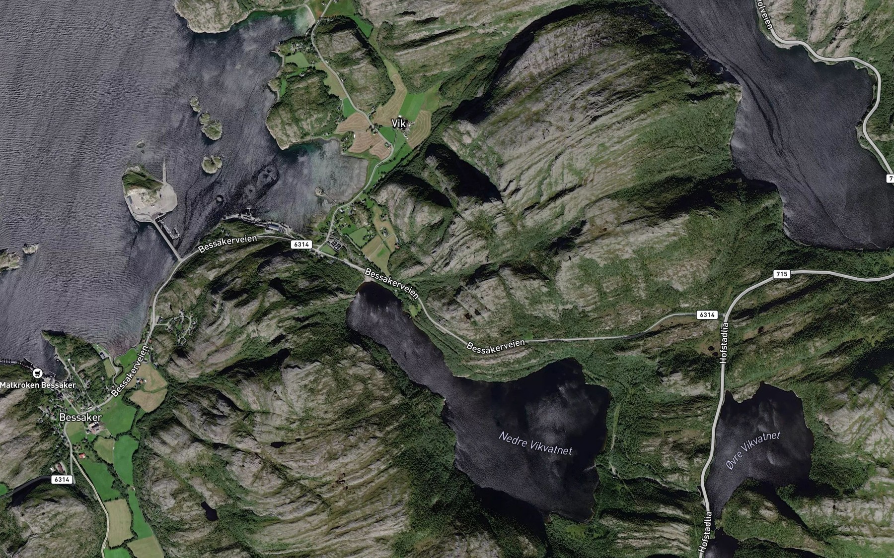 Satellite map of the Trolldalsbekken