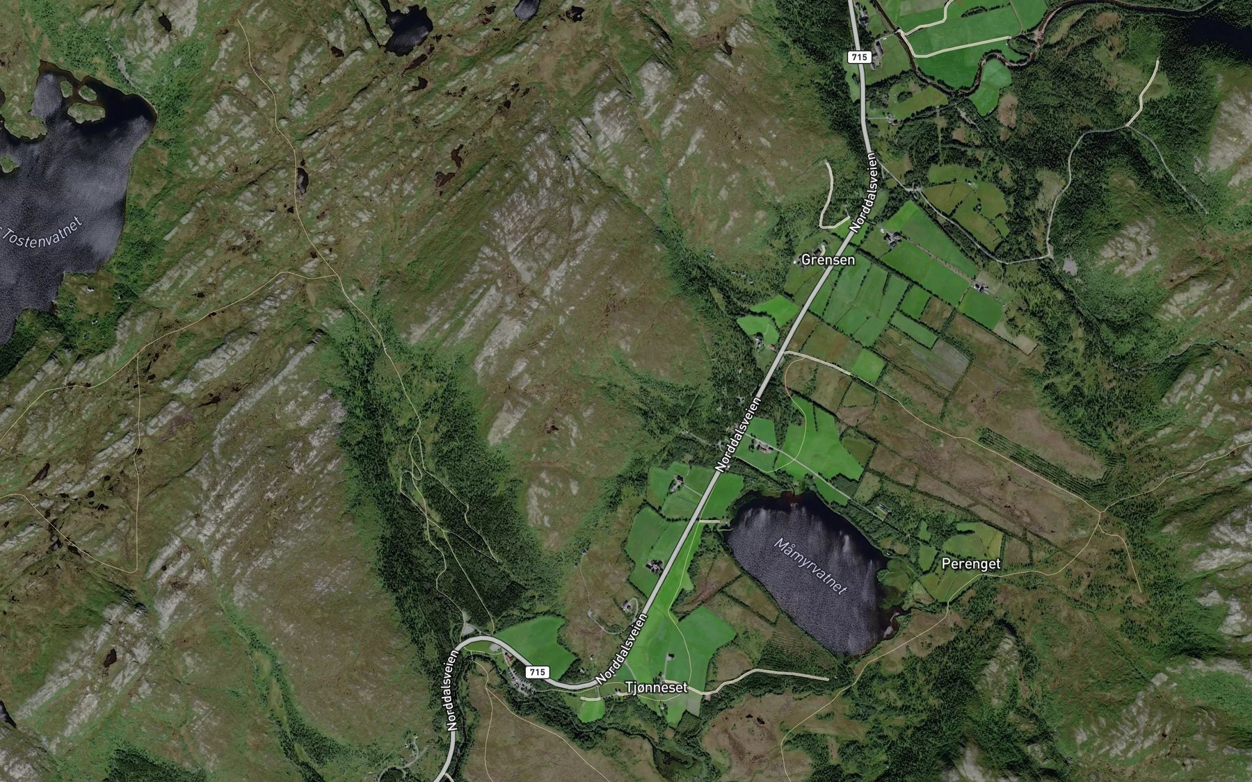 Satellite map of the Seterbekken