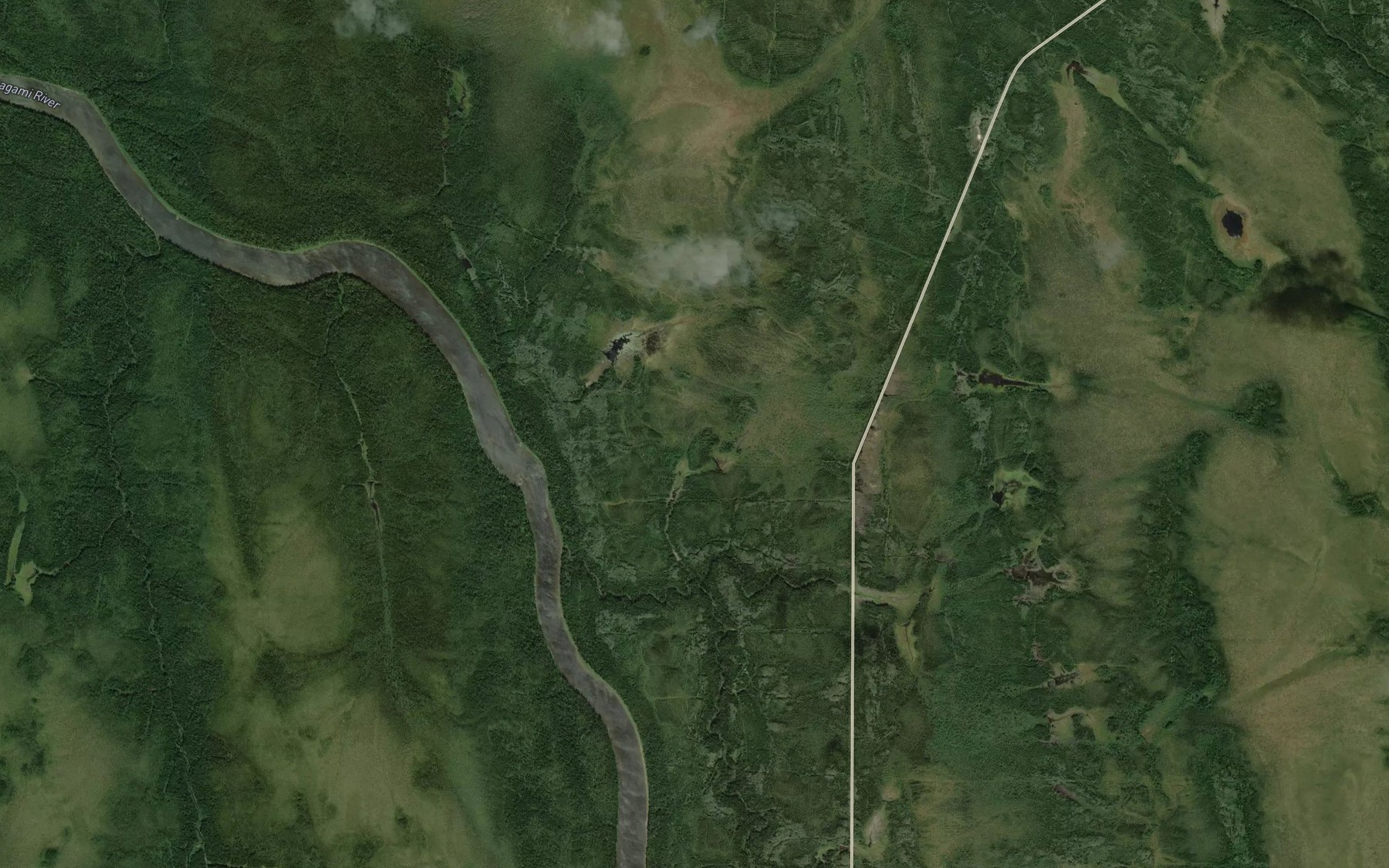 Satellite map of the Adanac Creek