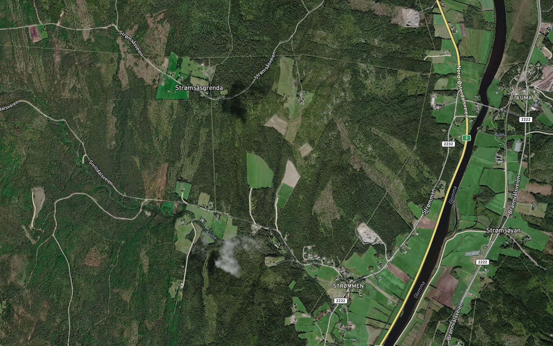 Satellite map of the Sagbekken