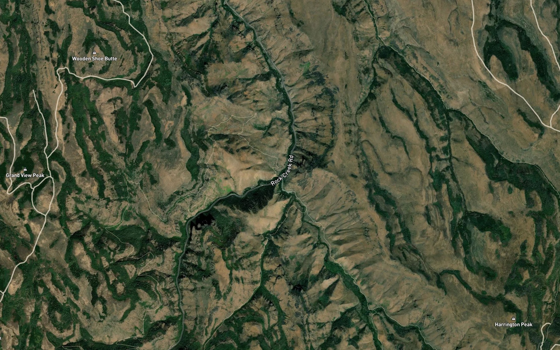 Satellite map of the Third Fork Rock Creek