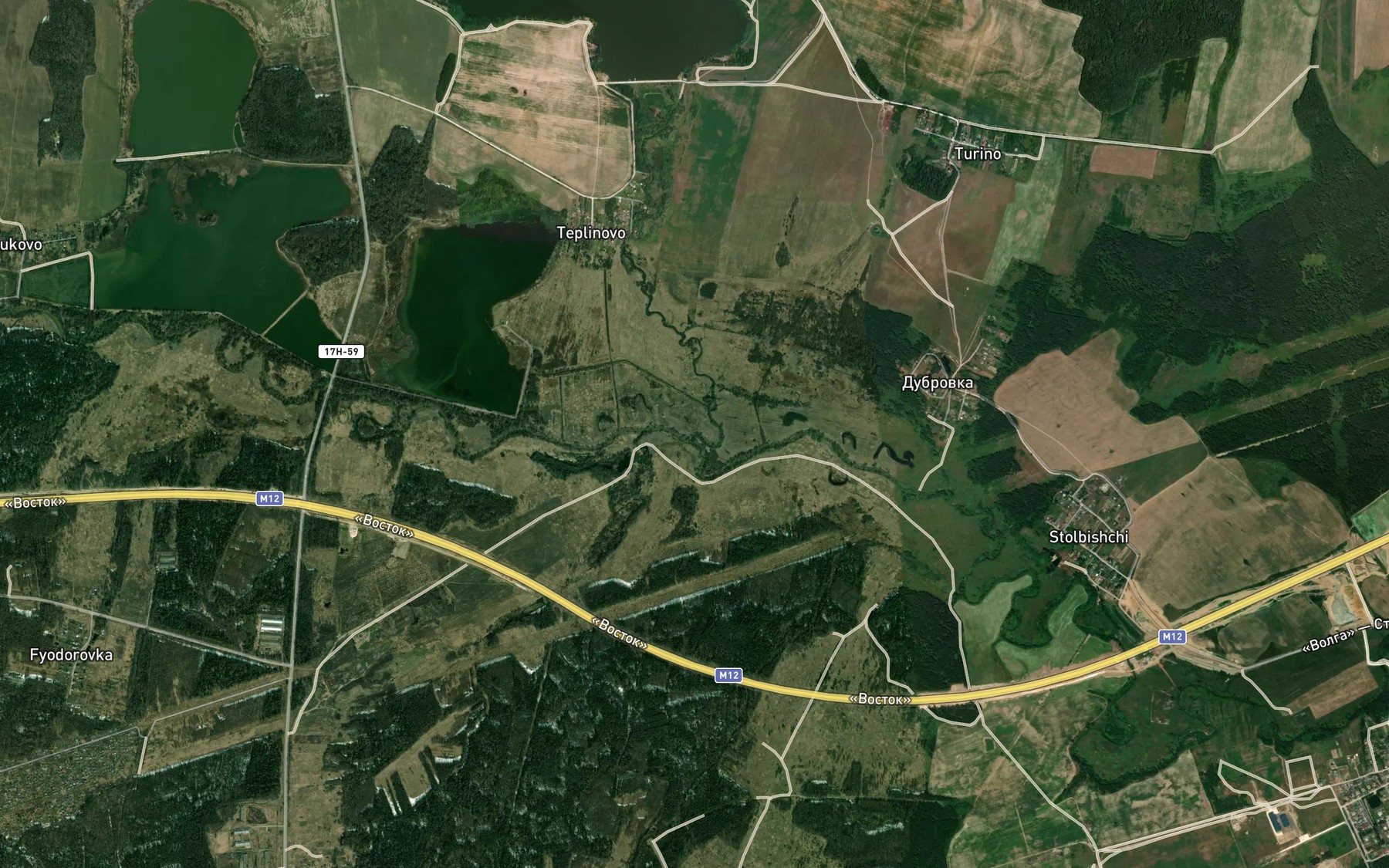 Satellite map of the Vezhbolovka