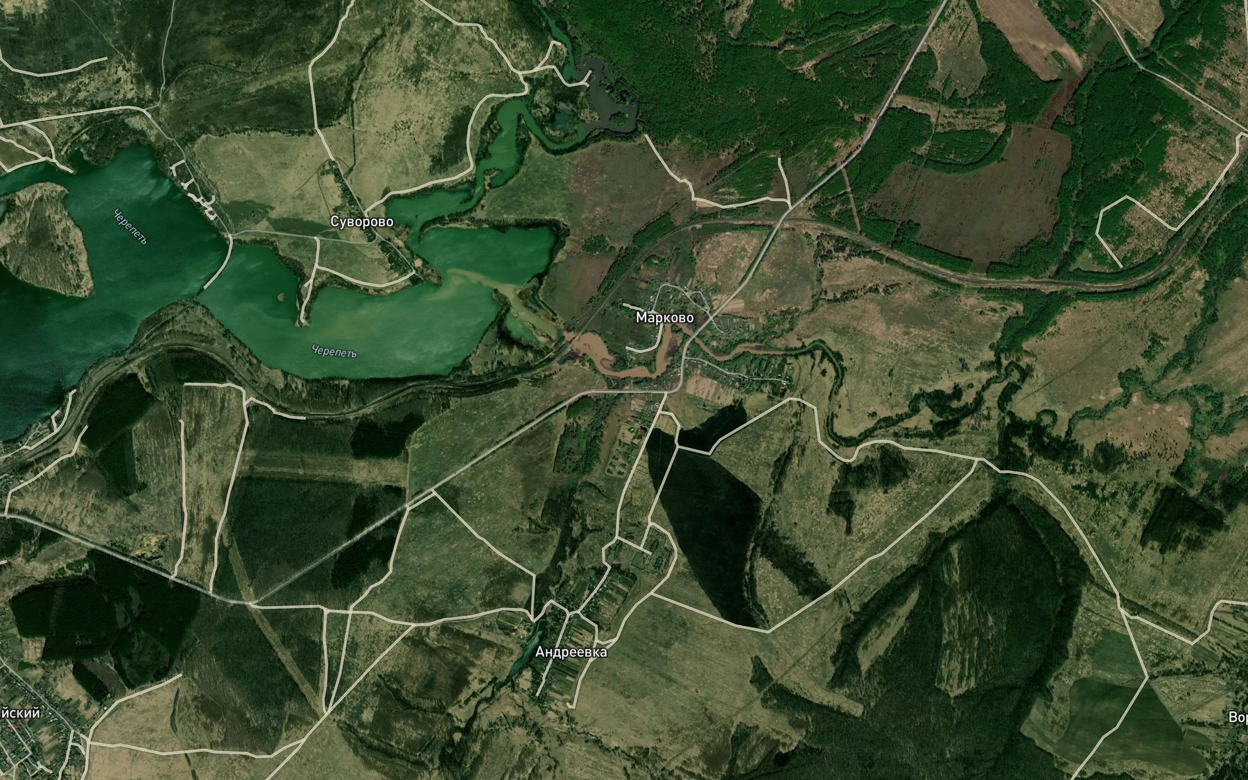 Satellite map of the Tresna