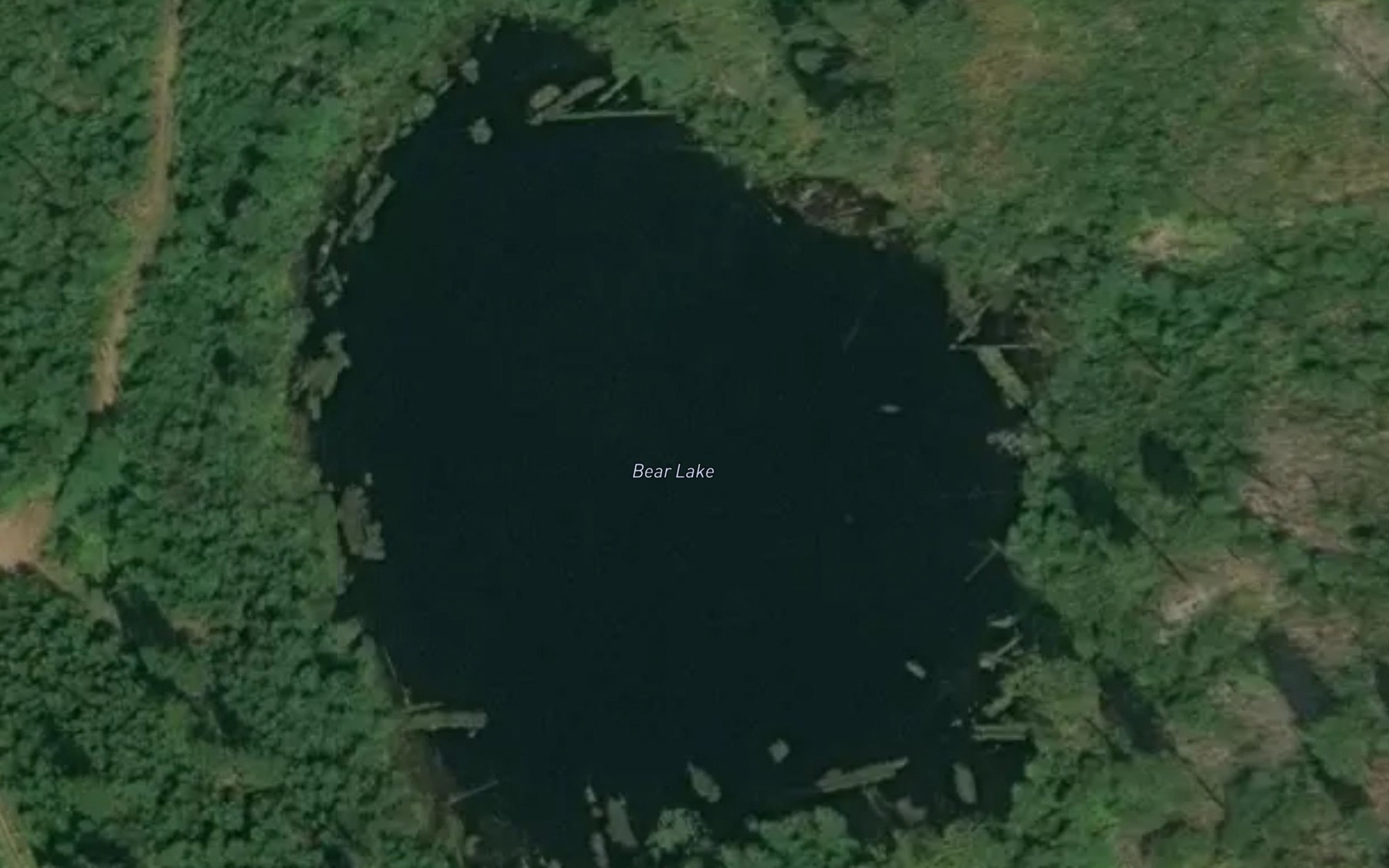 Satellite map of the Bear Lake