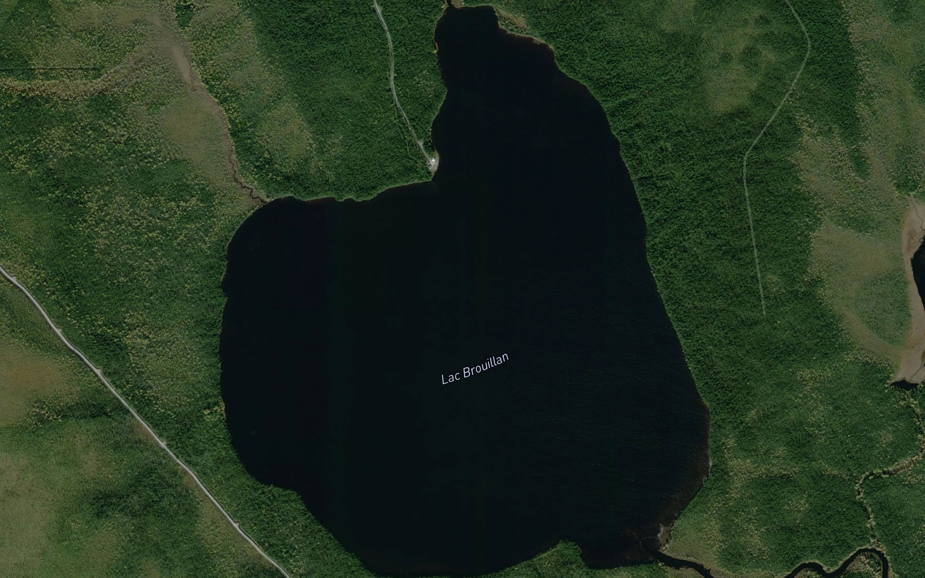Satellite map of the Lac Brouillan