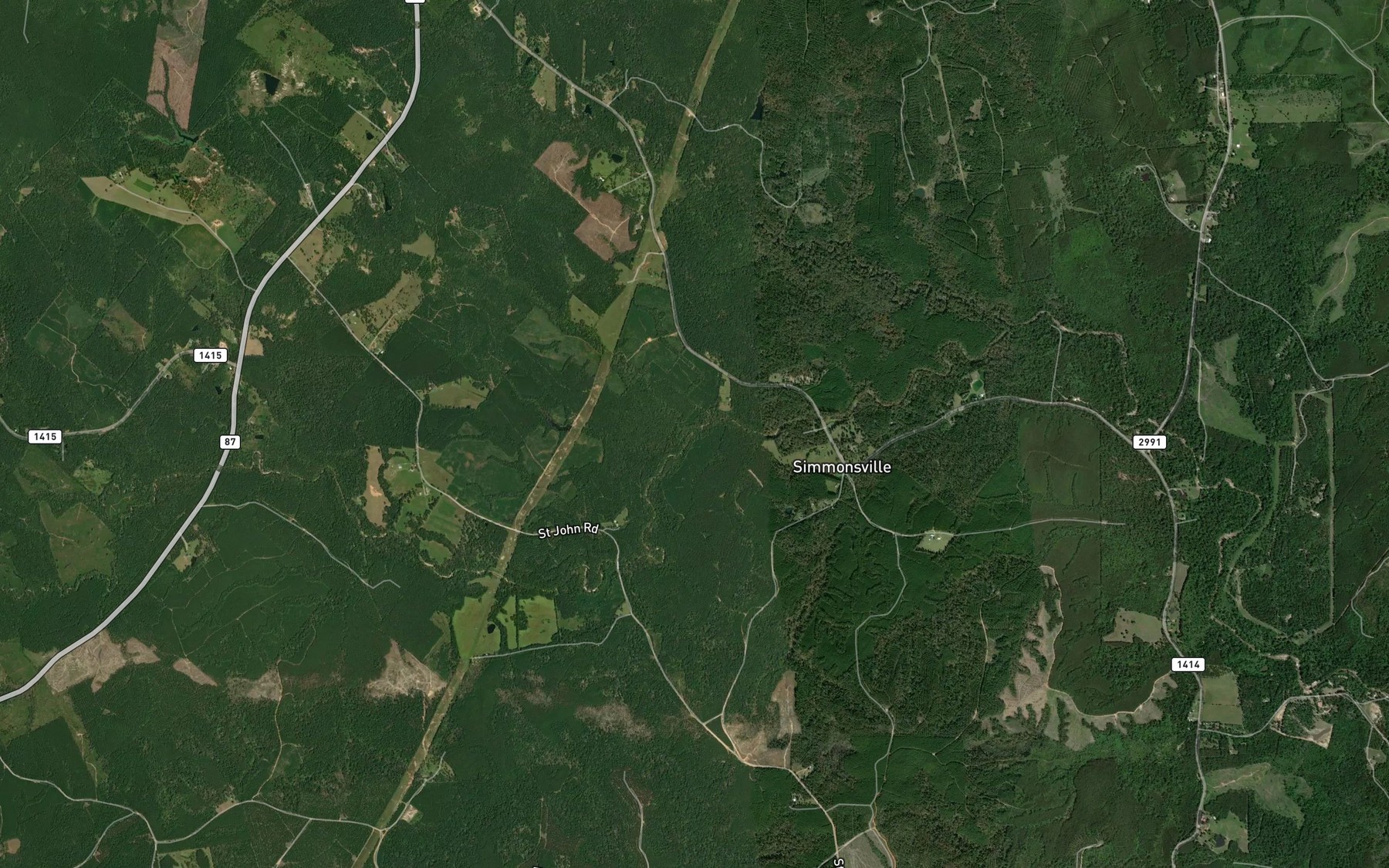 Satellite map of the Richland Branch