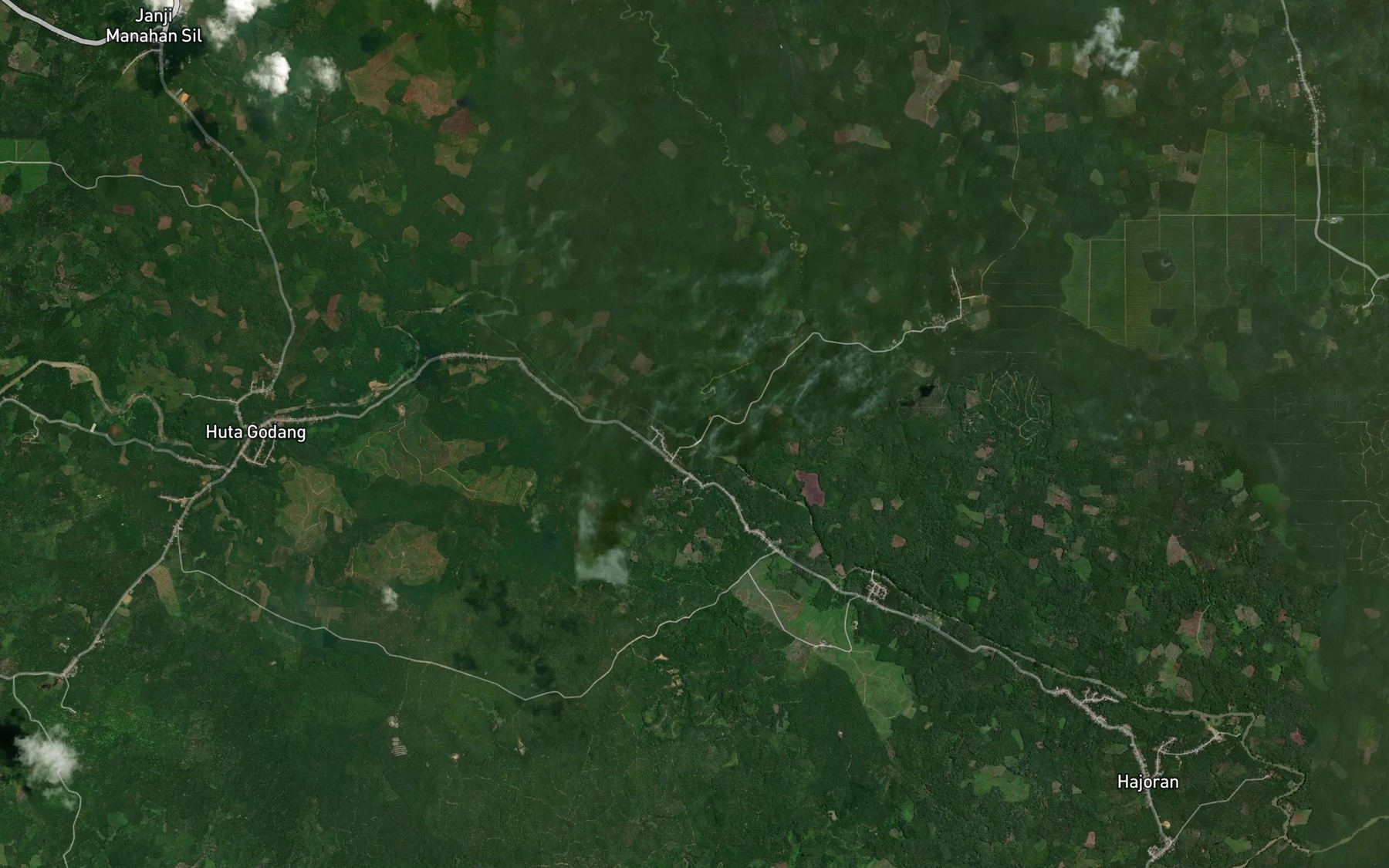Satellite map of the Aek na Hula