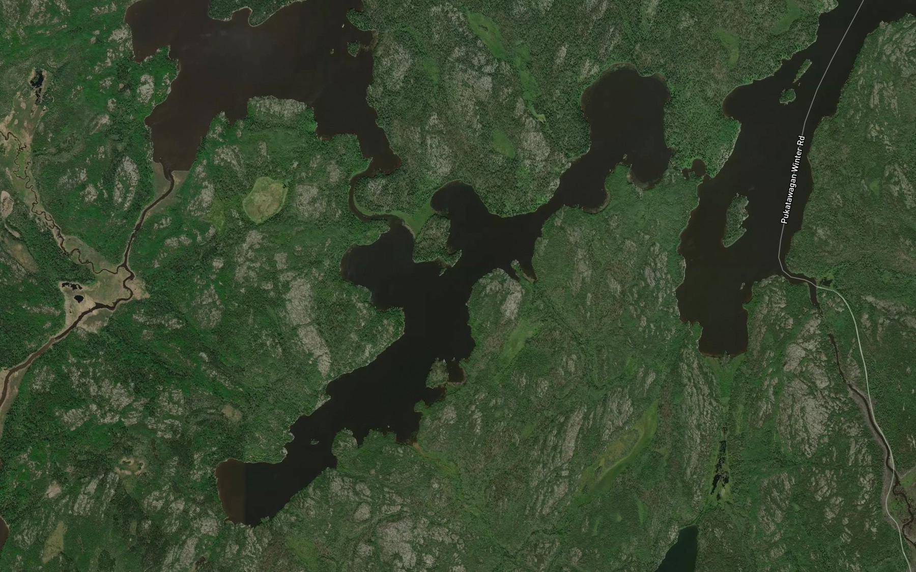 Satellite map of the James Lake