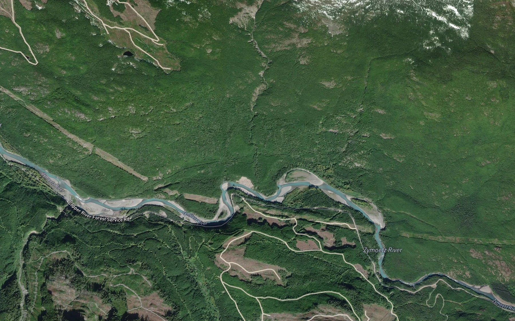 Satellite map of the Dardanelle Creek