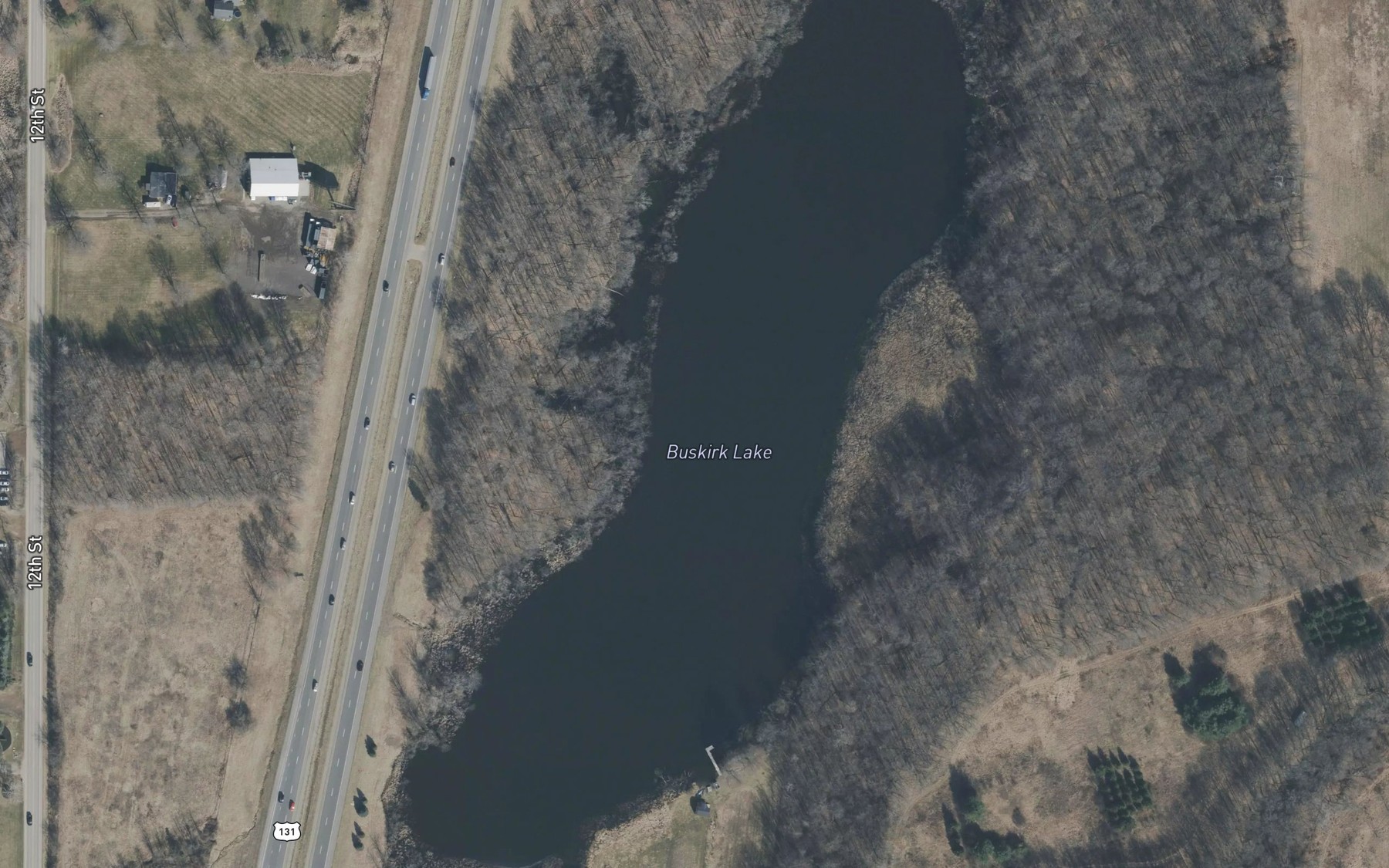 Satellite map of the Buskirk Lake