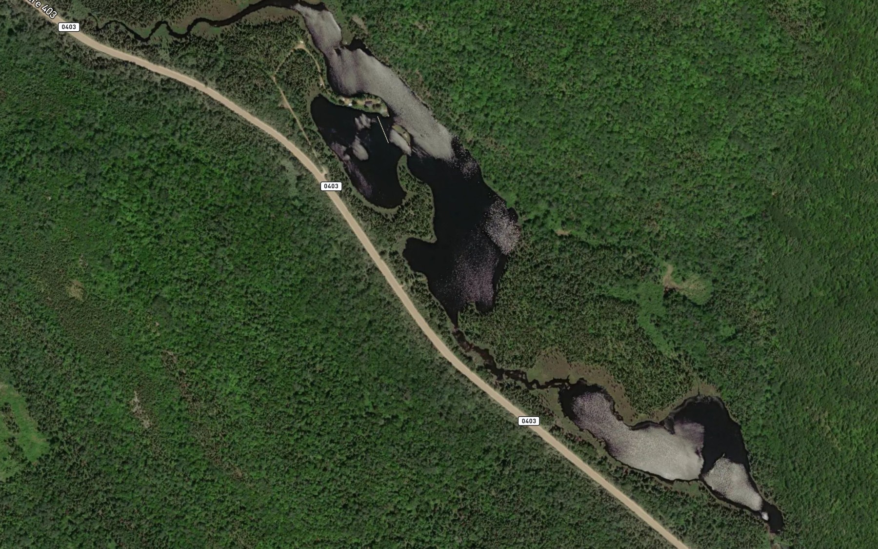Satellite map of the Lac Campbell