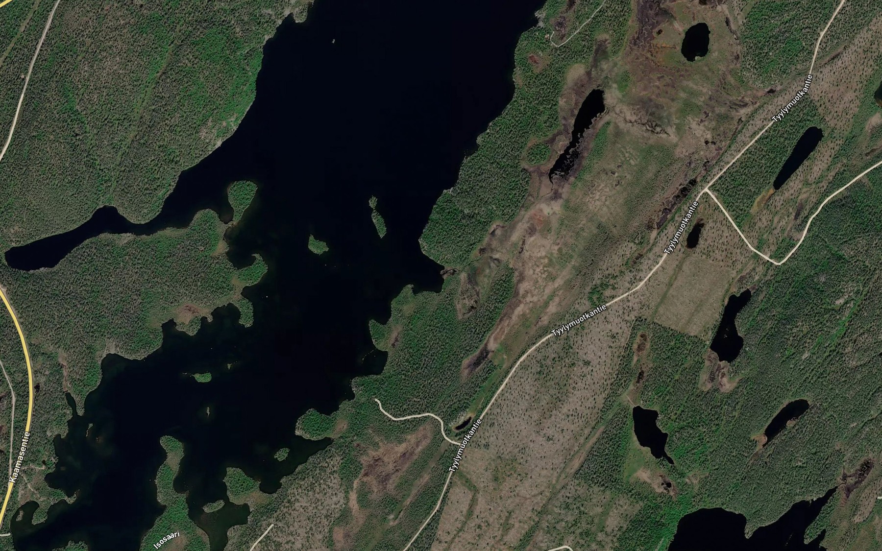 Satellite map of the Papinoja