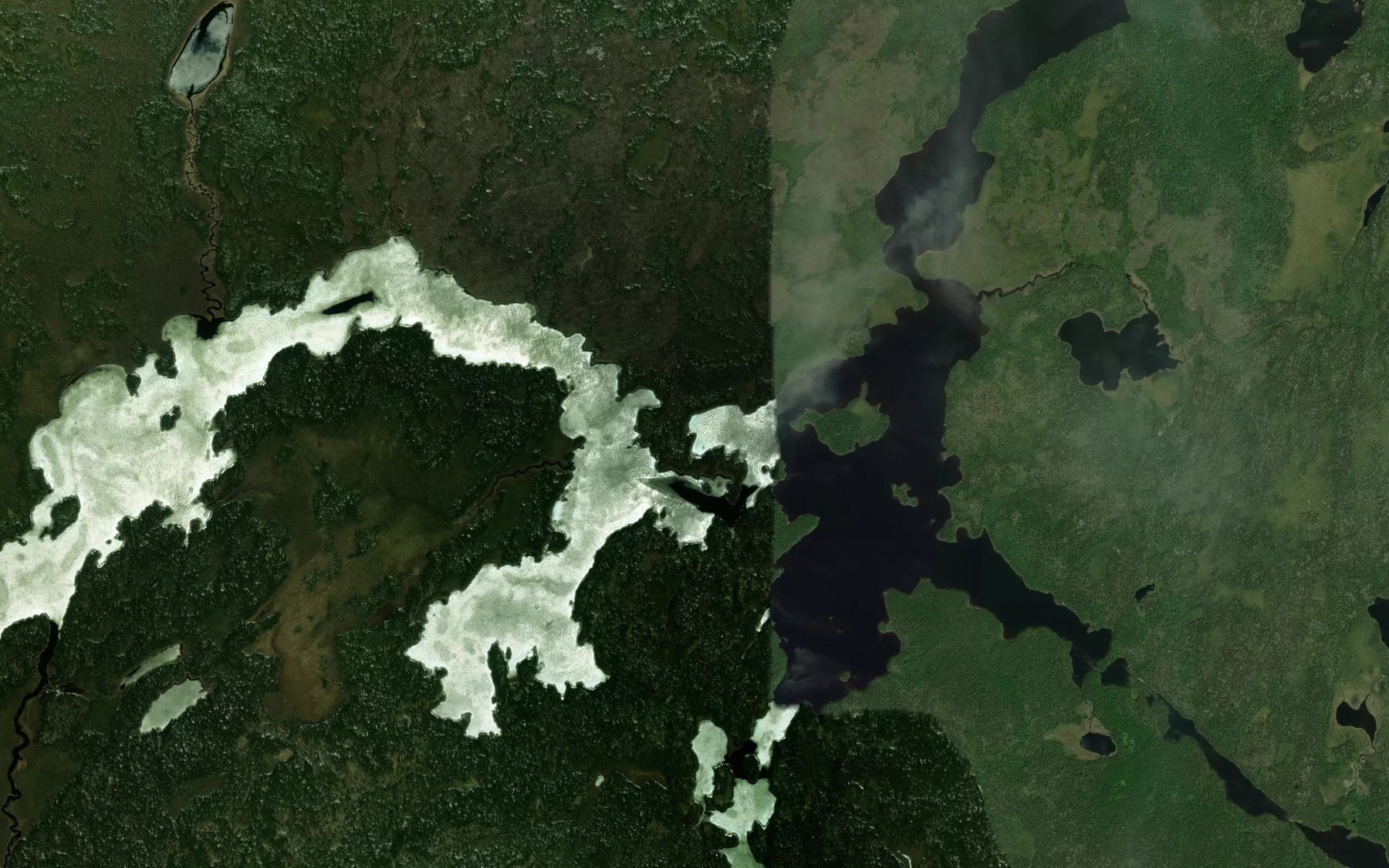 Satellite map of the Caribou Bay