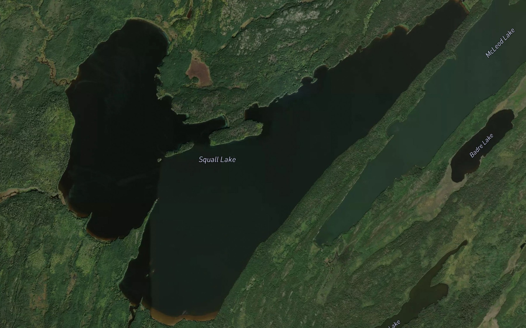 Satellite map of the Squall Lake