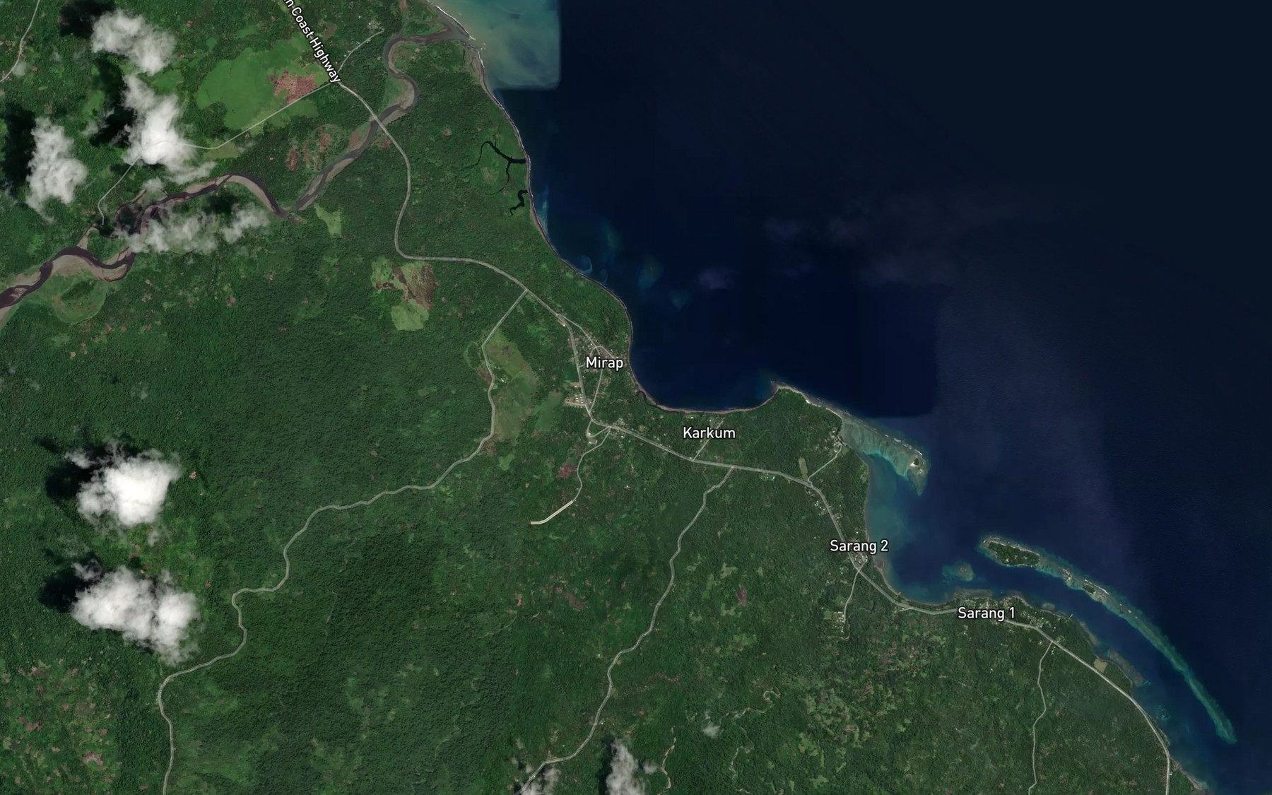 Satellite map of the Isher River