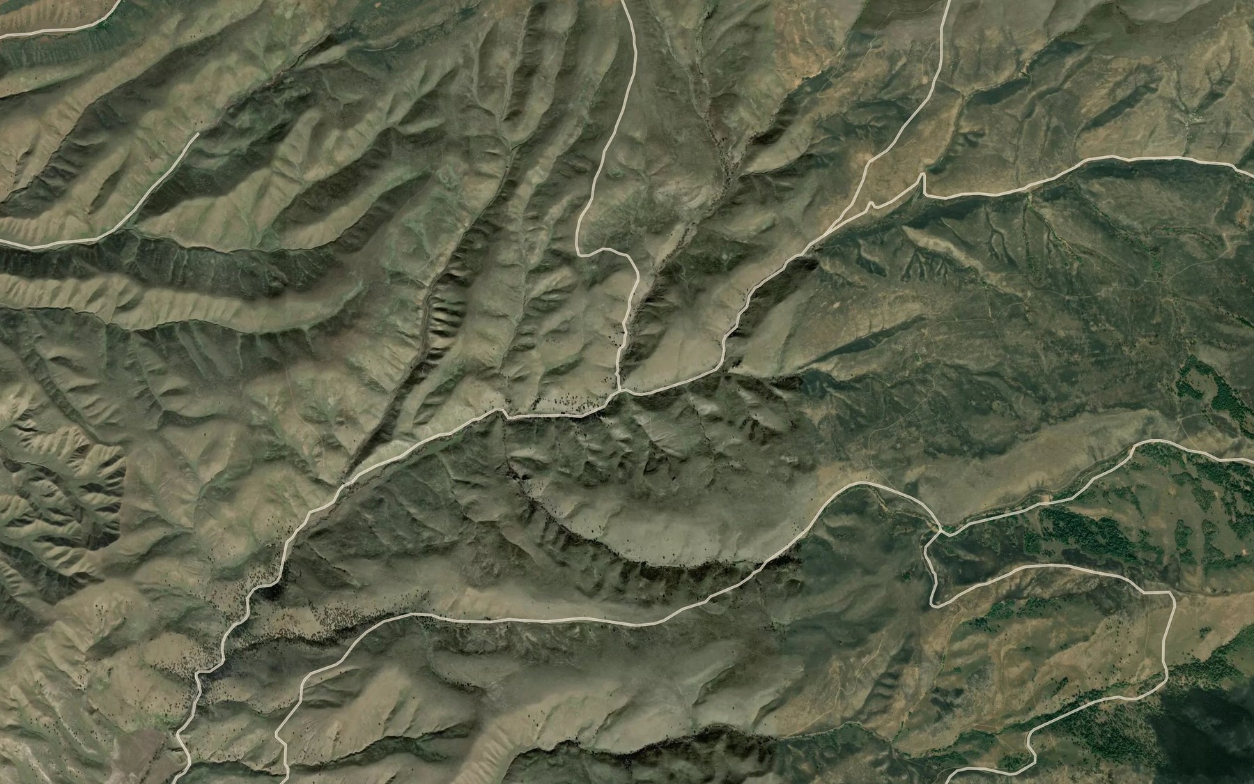 Satellite map of the Nodine Creek