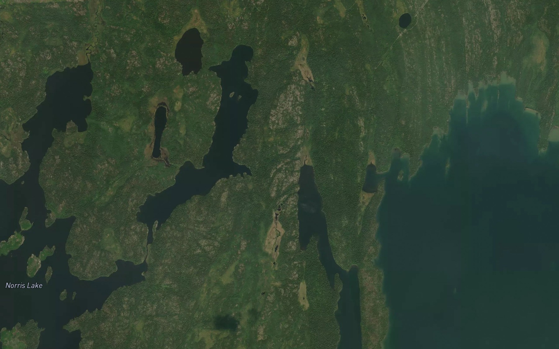 Satellite map of the Podruski Lake