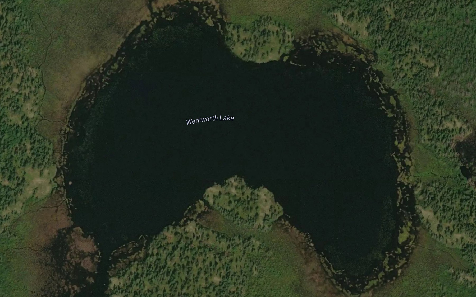 Satellite map of the Wentworth Lake
