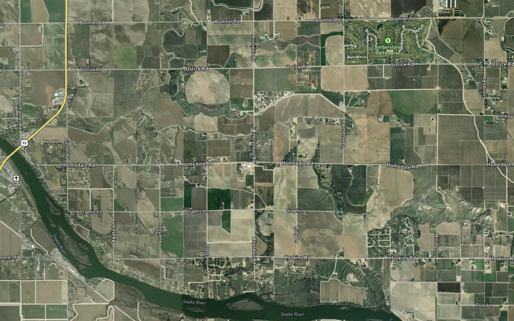 Satellite map of the Needham Lateral