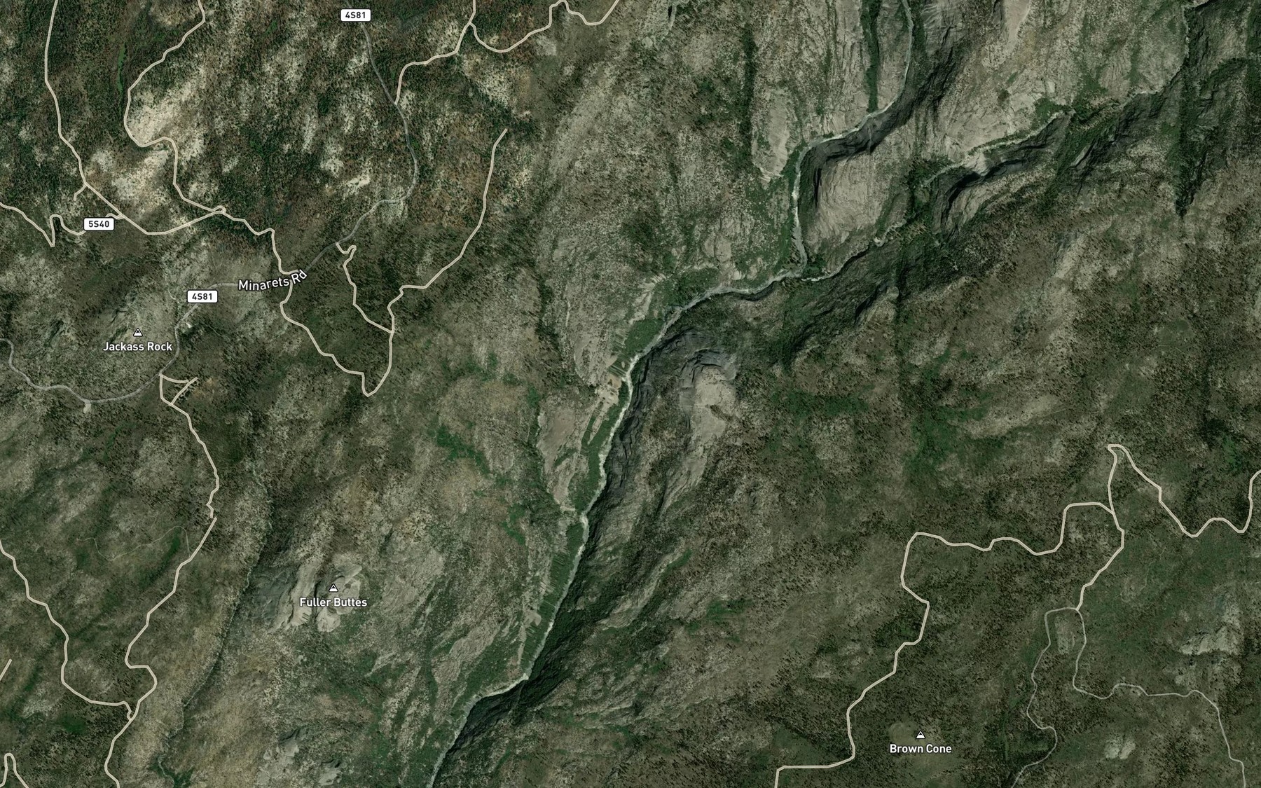 Satellite map of the Reconnaissance Creek