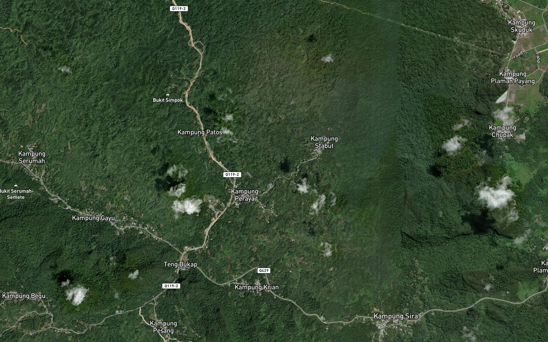 Satellite map of the Sungai Kut