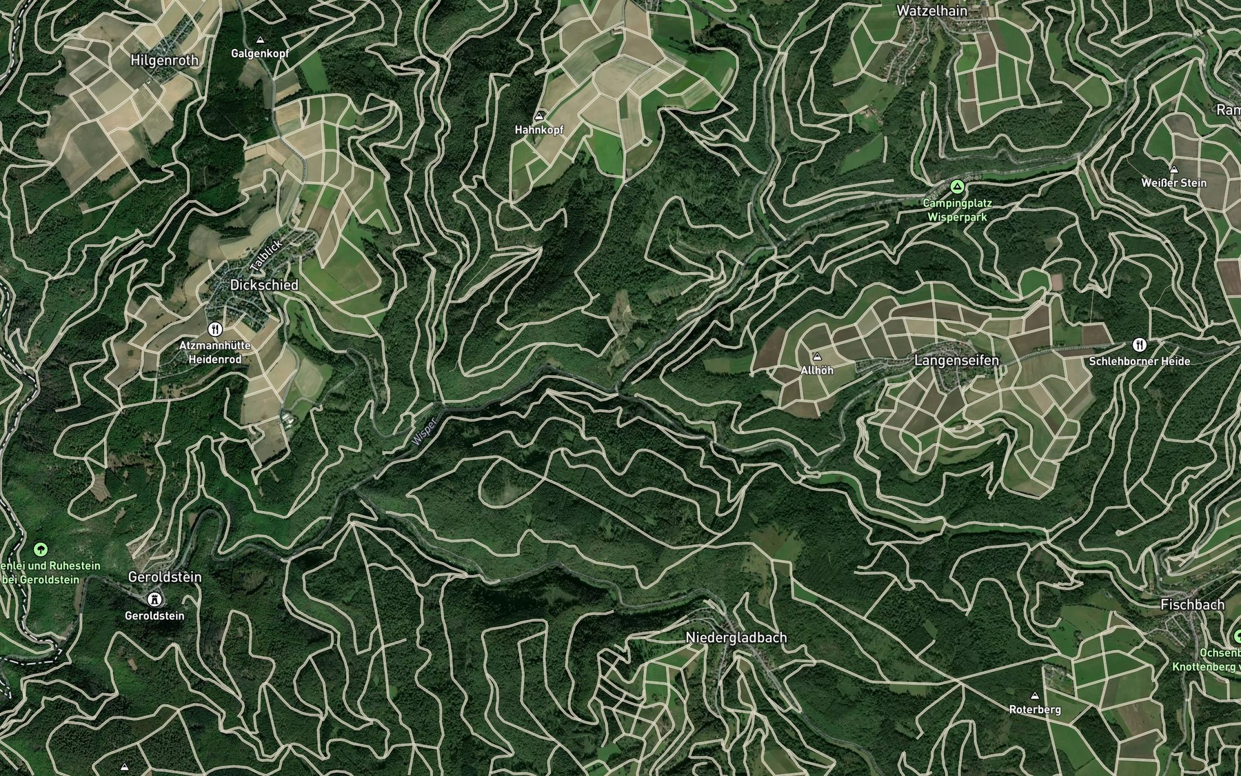 Satellite map of the Fischbach