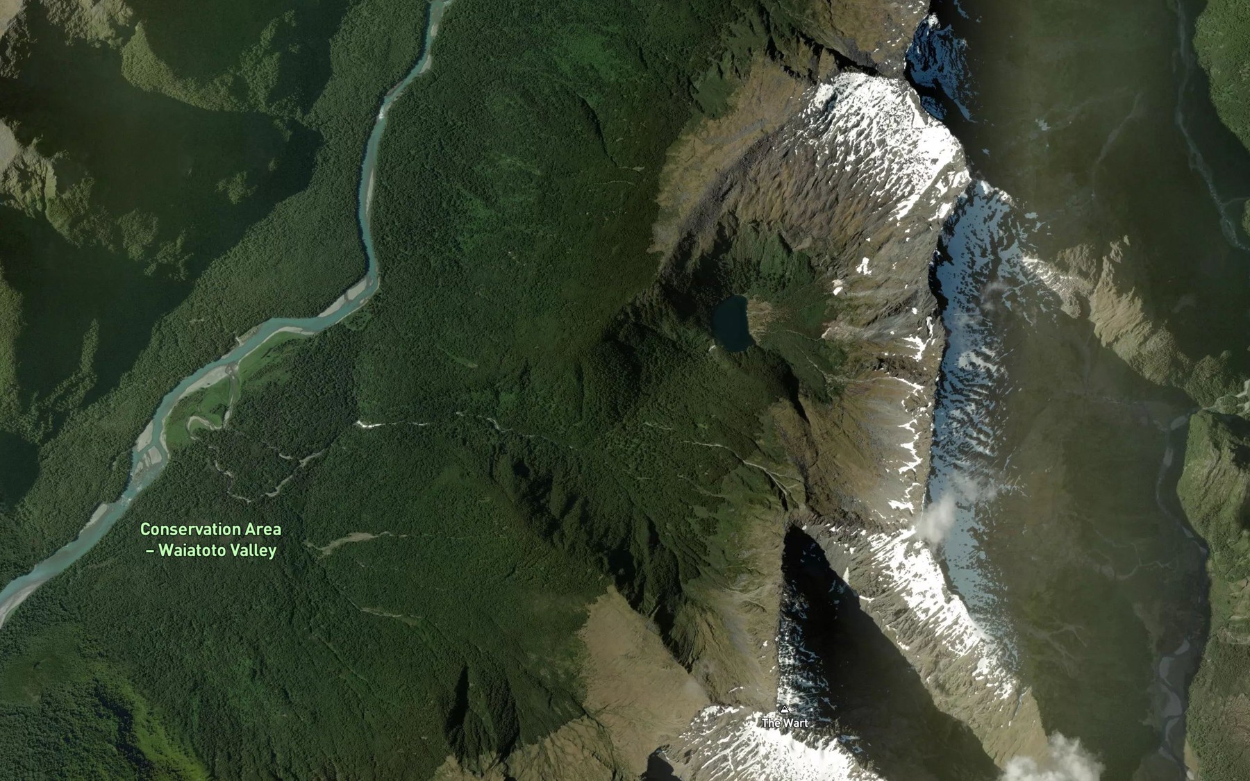 Satellite map of the Hailstone Torrent
