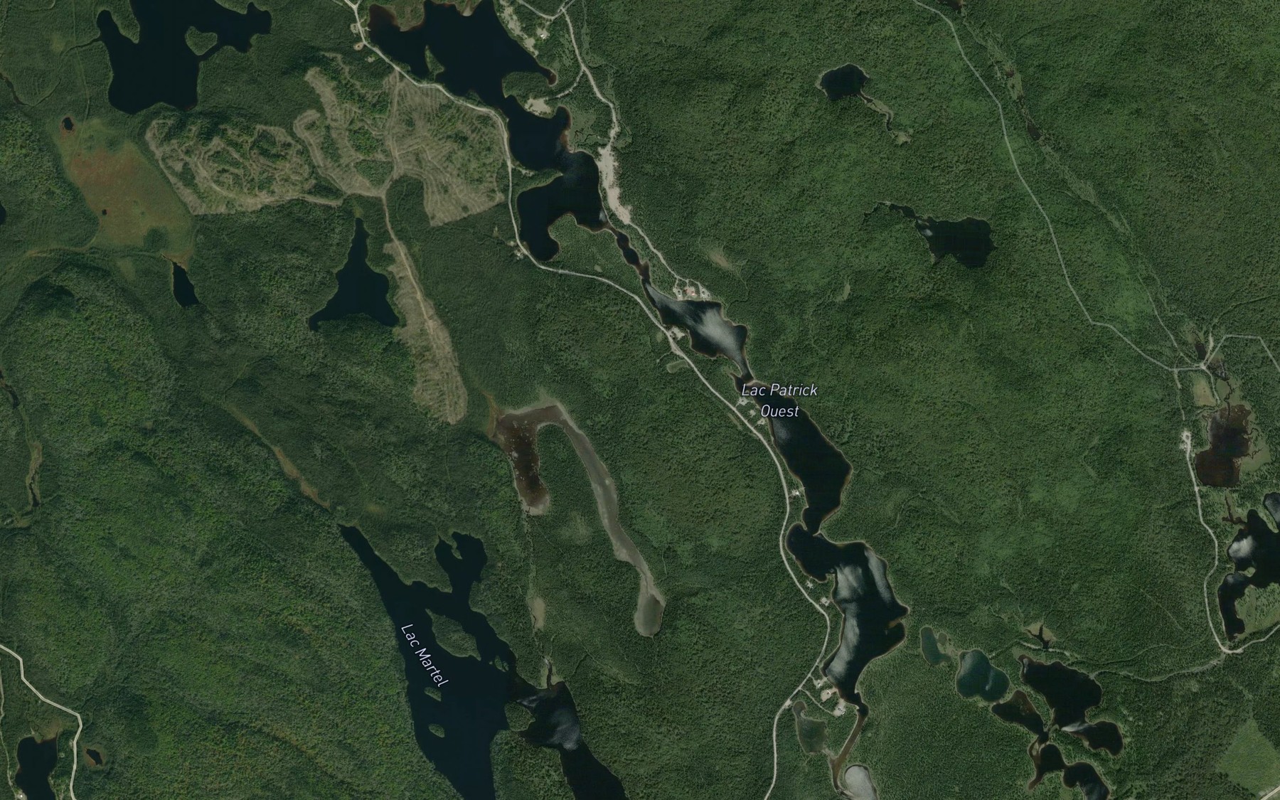 Satellite map of the Lac Patrick Ouest