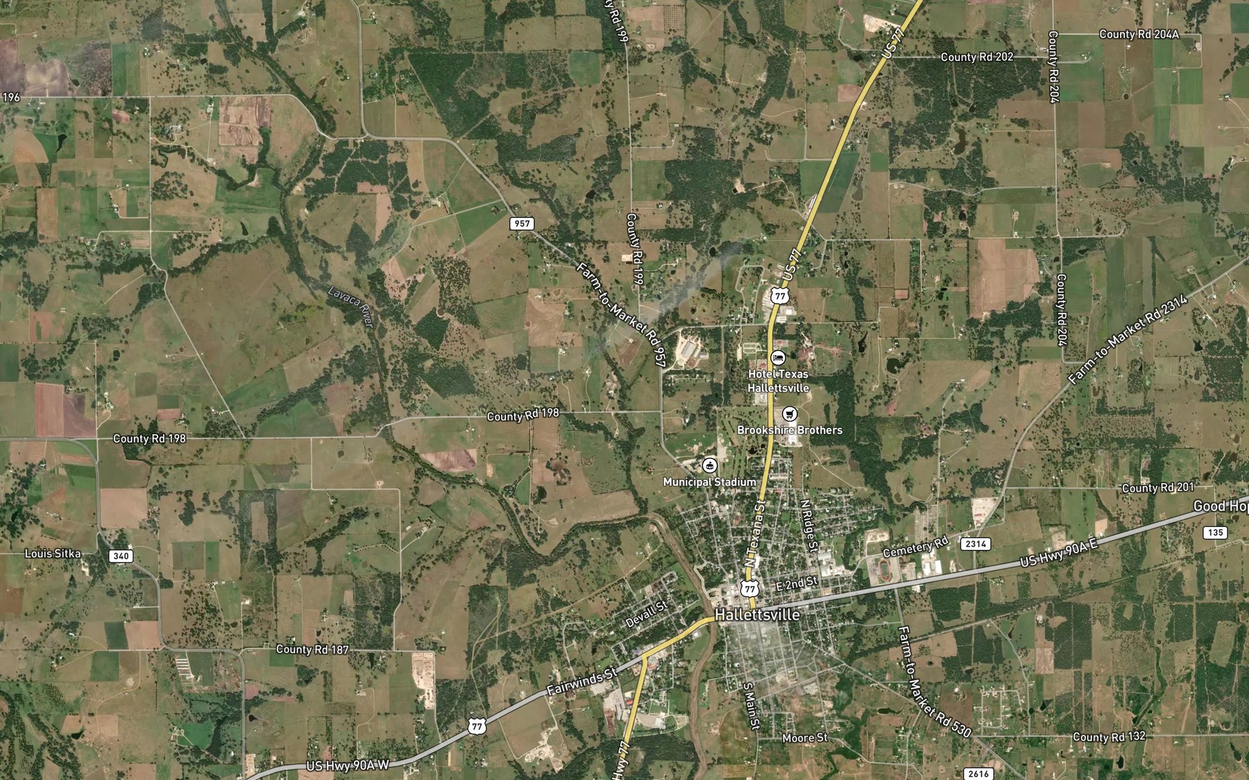 Satellite map of the West Campbell Branch