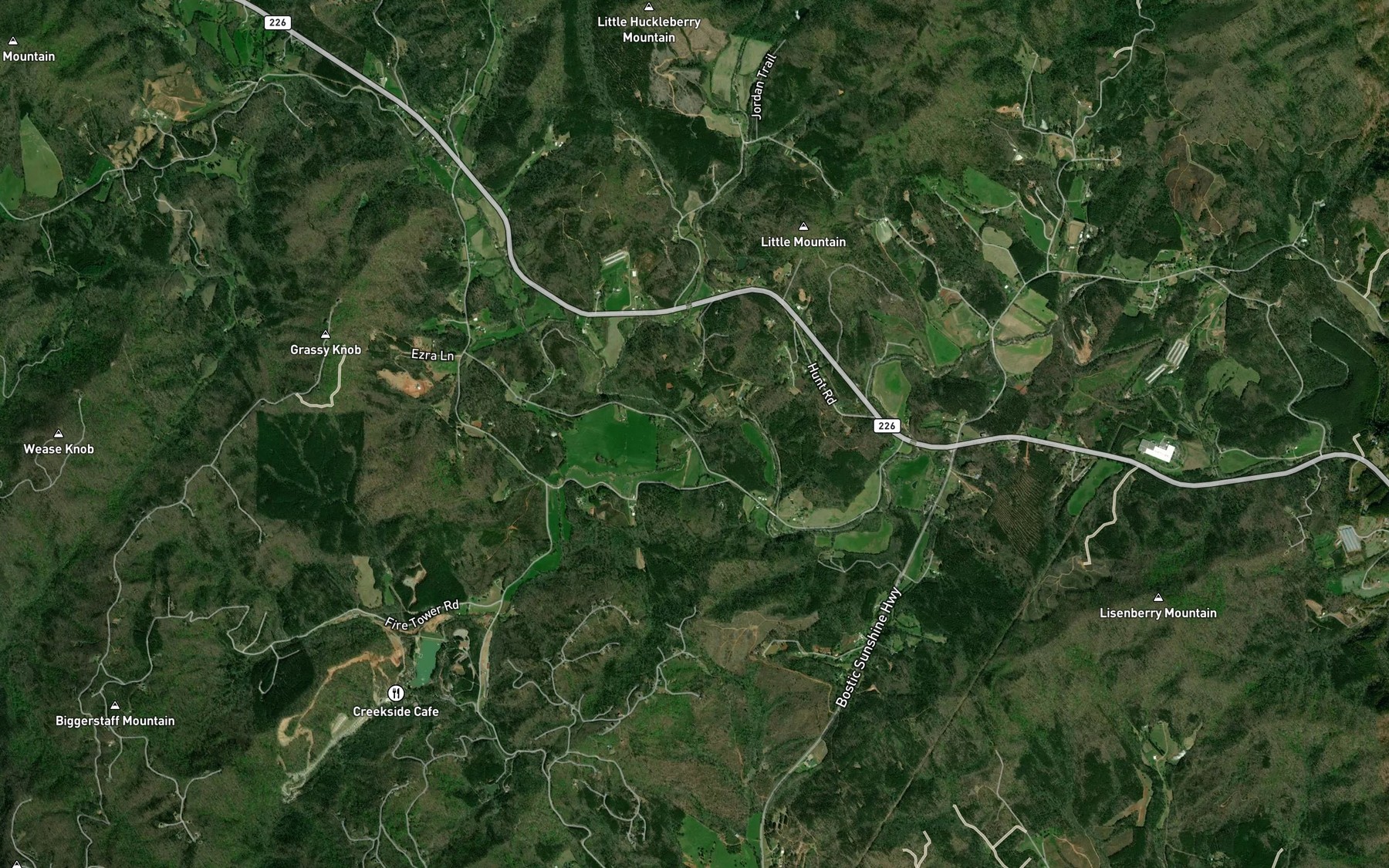Satellite map of the South Creek