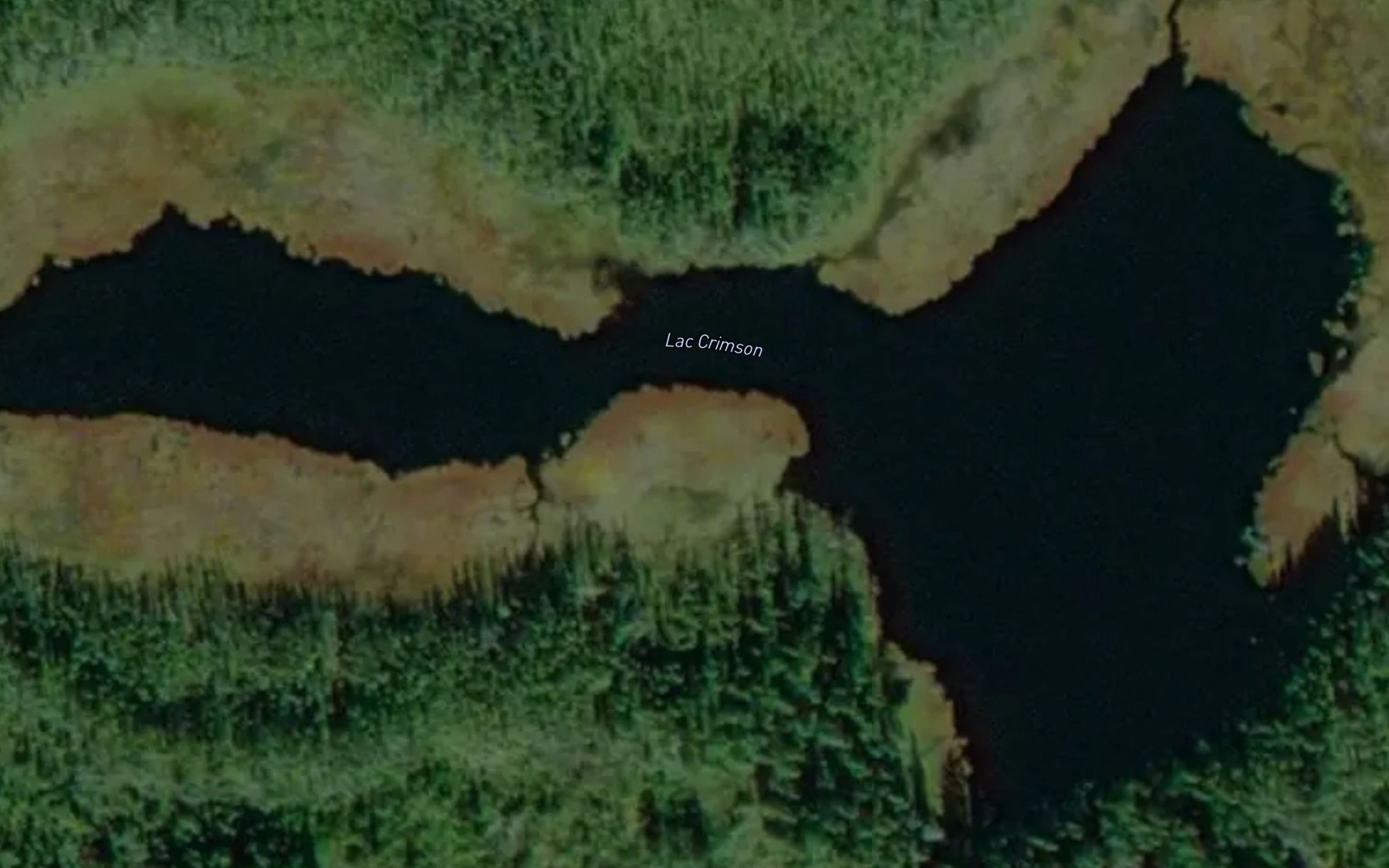 Satellite map of the Lac Crimson