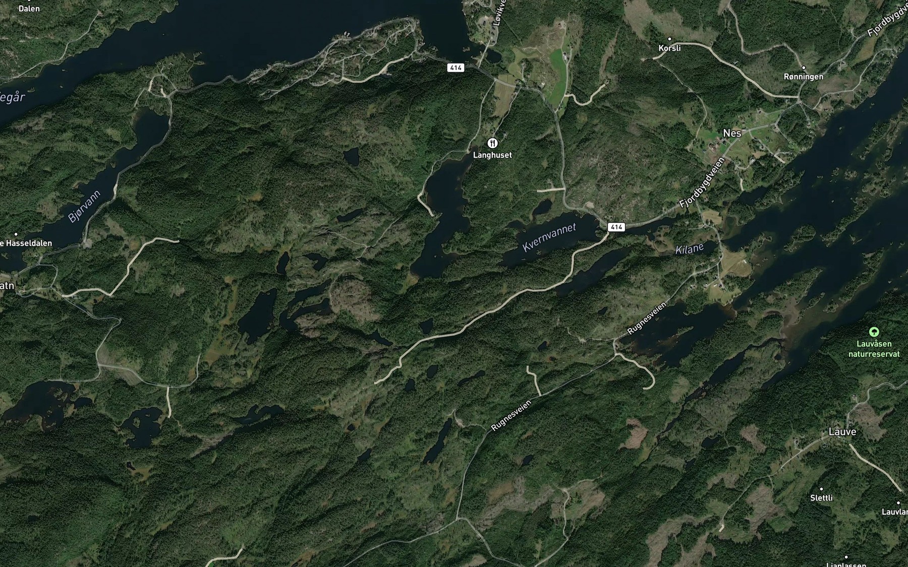 Satellite map of the Bjortjenn
