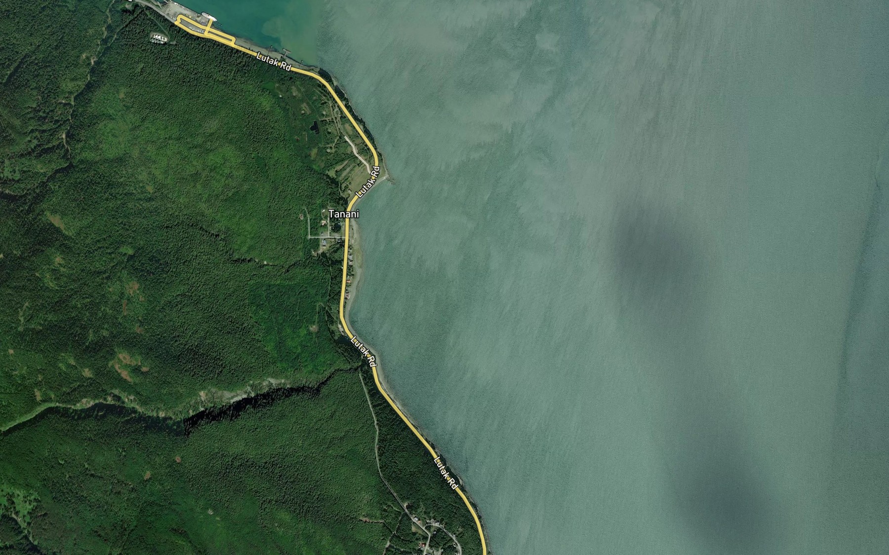 Satellite map of the Tanani Bay