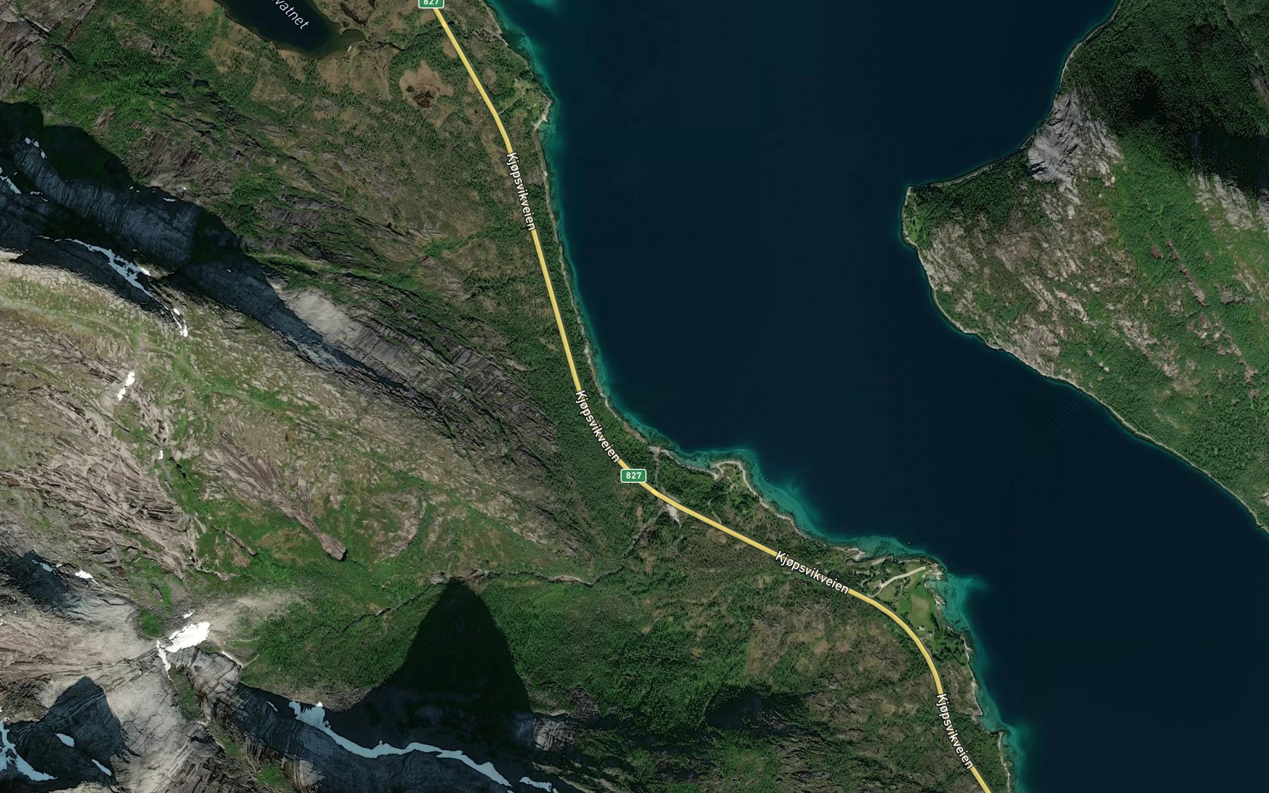 Satellite map of the Sludderbukta