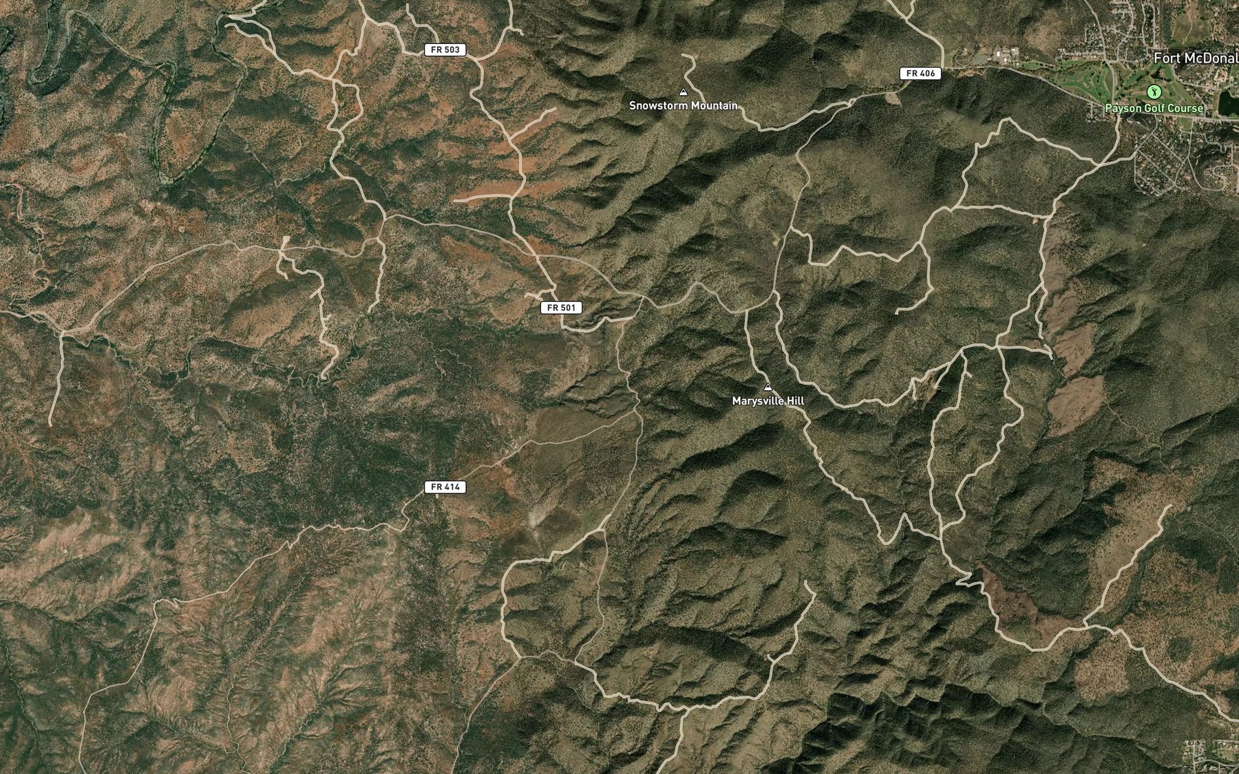 Satellite map of the Grapevine Spring