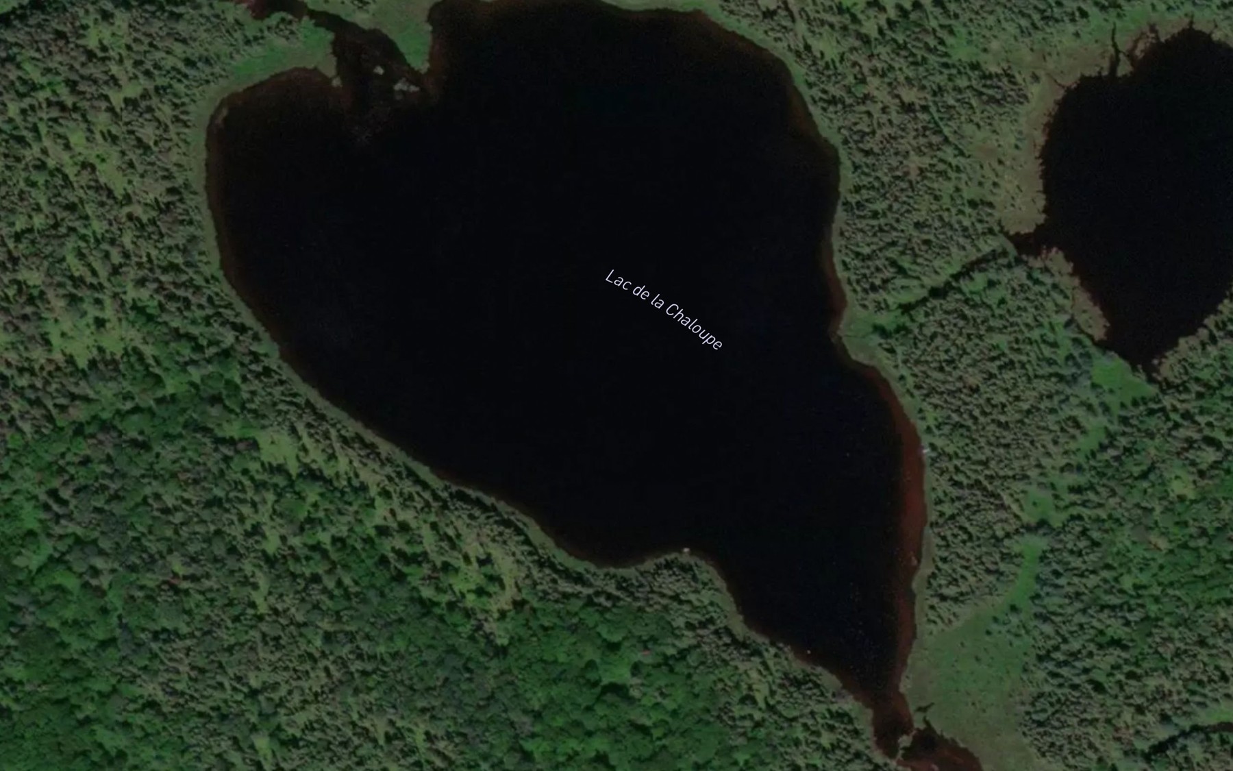 Satellite map of the Lac de la Chaloupe