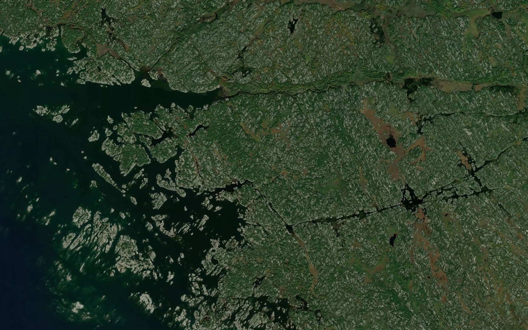 Satellite map of the Black Creek